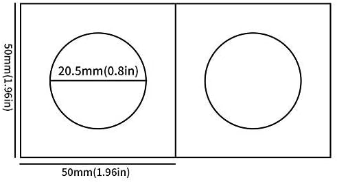 Uncle Paul Coin Flips for Penny,Dime,Lincoln Cent - 50 PCS 20.5mm/0.8inch Cardboard Holders for 2x2 inch Pockets CS07205