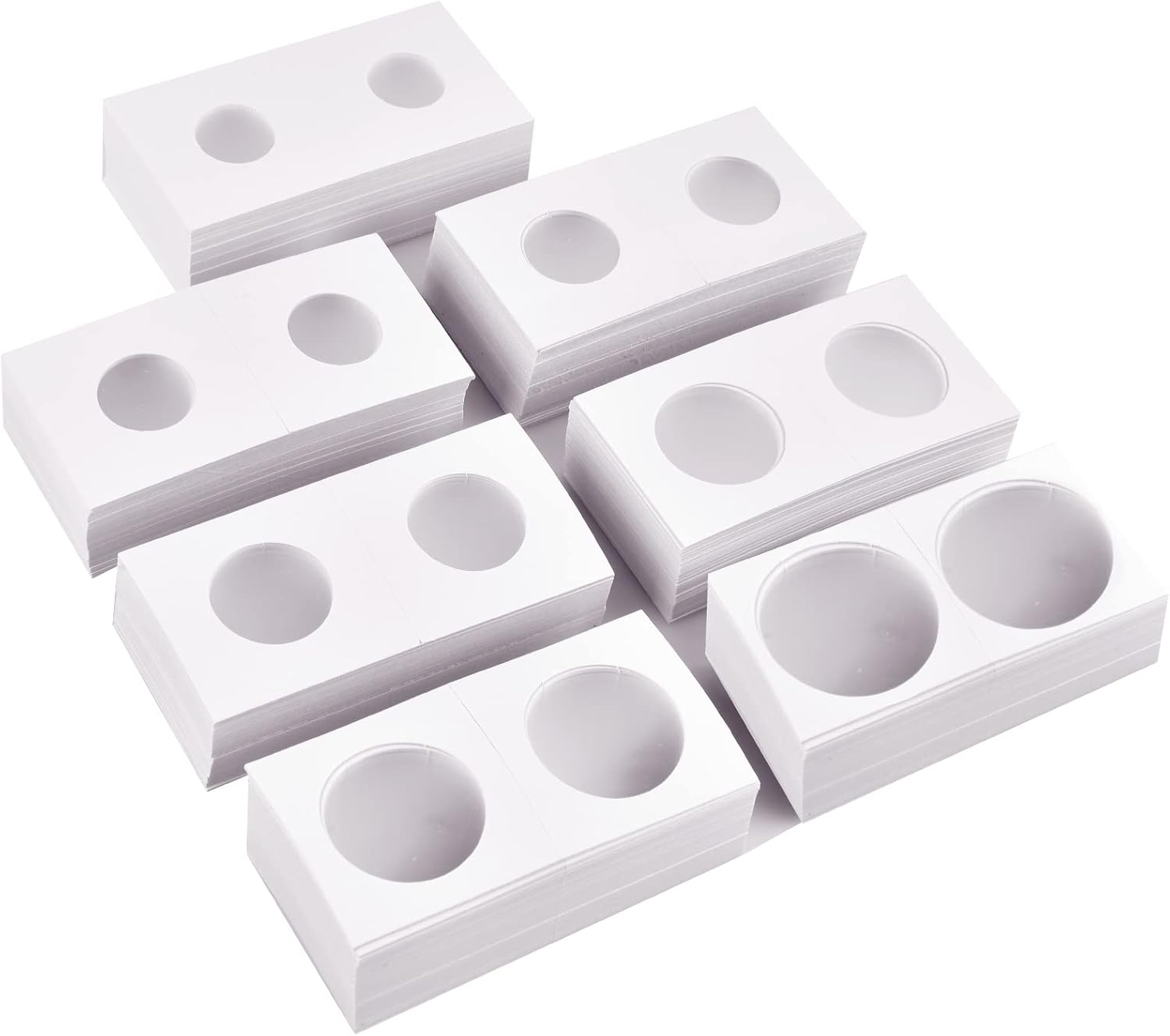 600pcs Coin Holders Cardboard Coins Flips 2x2, 12 Size Collection Supplies Album Display Sleeves Book for Dollars, Penny, Quarter, Nickels, Bill Commemorative Collecting - Image 8