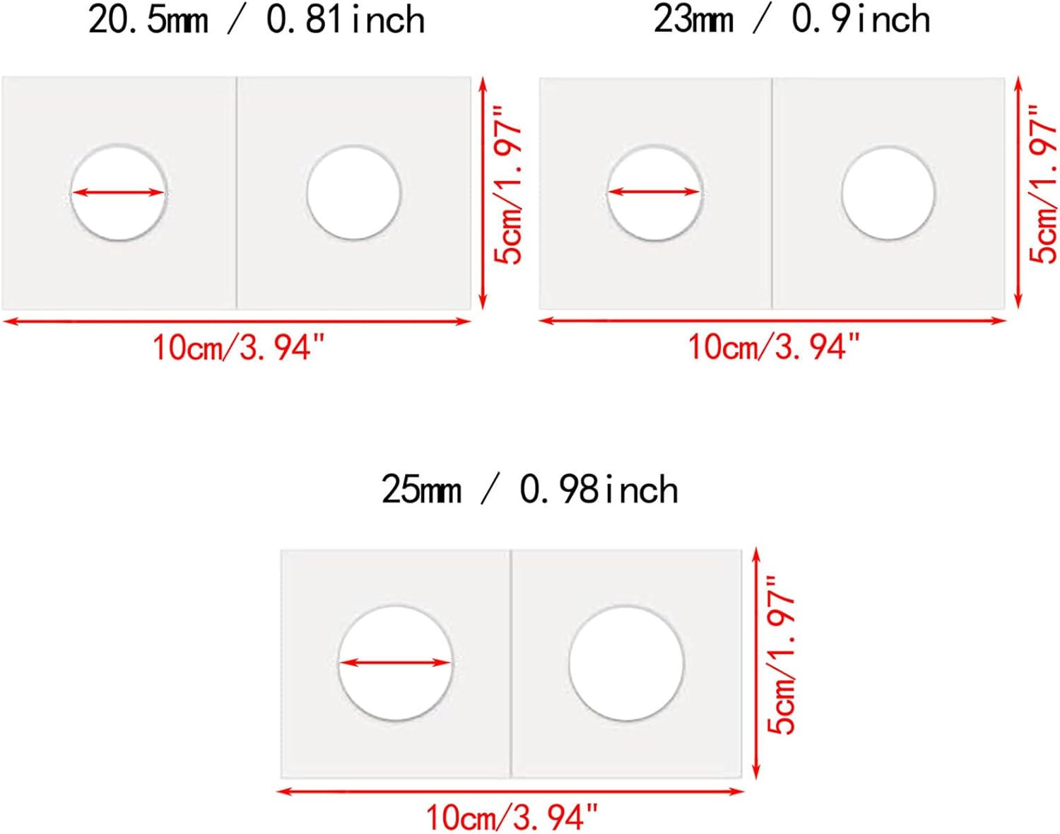 Alternative view of 3 Assorted Sizes 150 Pieces Coin Flips 2" x 2" Cardboard Coin Holders Mylar Coin Flips for Colletors Coin Collection Supplies for Penny, Nickel, Quarter Collecting (20.5mm, 23mm, 25mm)