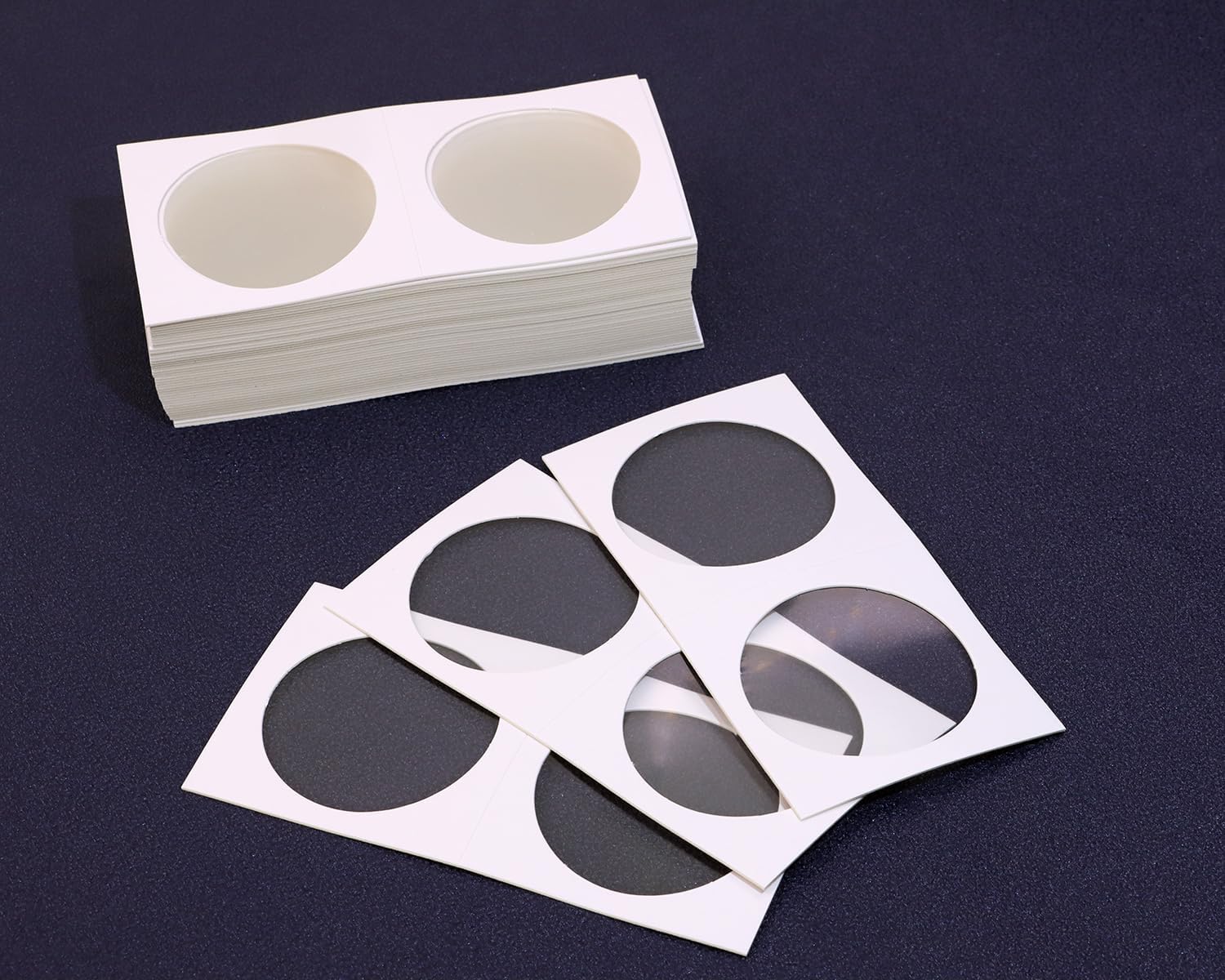 PPhtony 50Pcs Coin Flips 2 by 2 Inch Cardboard Paper Coin Holder for All Coin Collection Collector Collecting Supplies (40 mm) - Image 3
