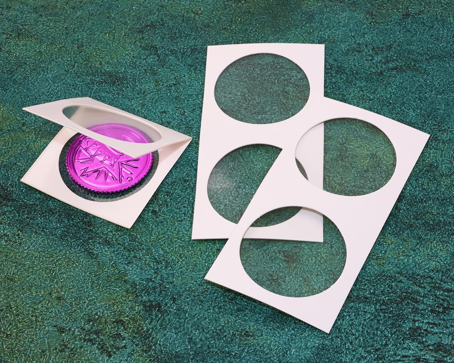 PPhtony 50Pcs Coin Flips 2 by 2 Inch Cardboard Paper Coin Holder for All Coin Collection Collector Collecting Supplies (40 mm) - Image 4