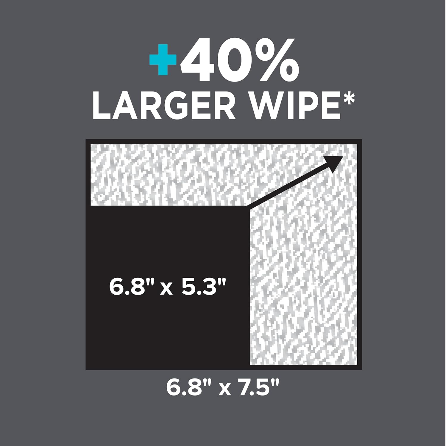 Alternative view of Amazon Basics Extra Large Flushable Wipes, 360 Wipes (6 Packs of 60), Adult Wet Wipes and Resealable Closure