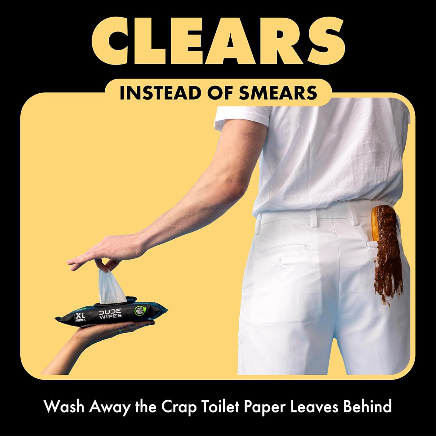 DUDE Wipes - Flushable Wipes - 6 Pack, 288 Count - Shea BUTTer Smooth - Extra-Large - Vitamin-E & Aloe - Septic and Sewer Safe
