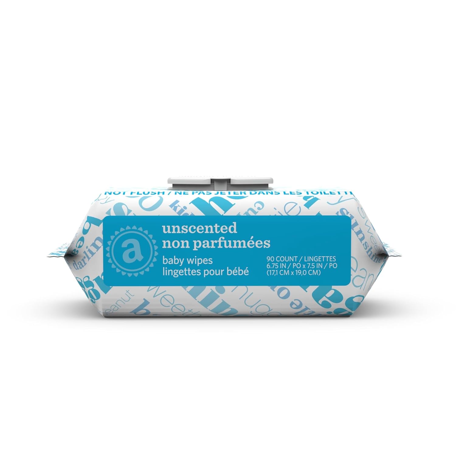 Amazon ElementsBaby wipes, Unscented, 810 Count, Flip-Top Packs