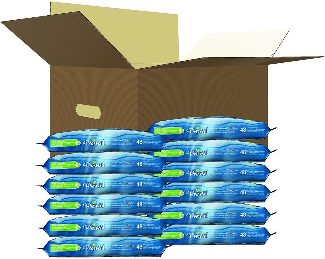 Alternative view of Prevail Soft Pack Adult Washcloths - Unisex Adult Incontinence Wipes - Disposable Adult Wipes for Men & Women - 12"x 8", 576 Count (12 Packs of 48)