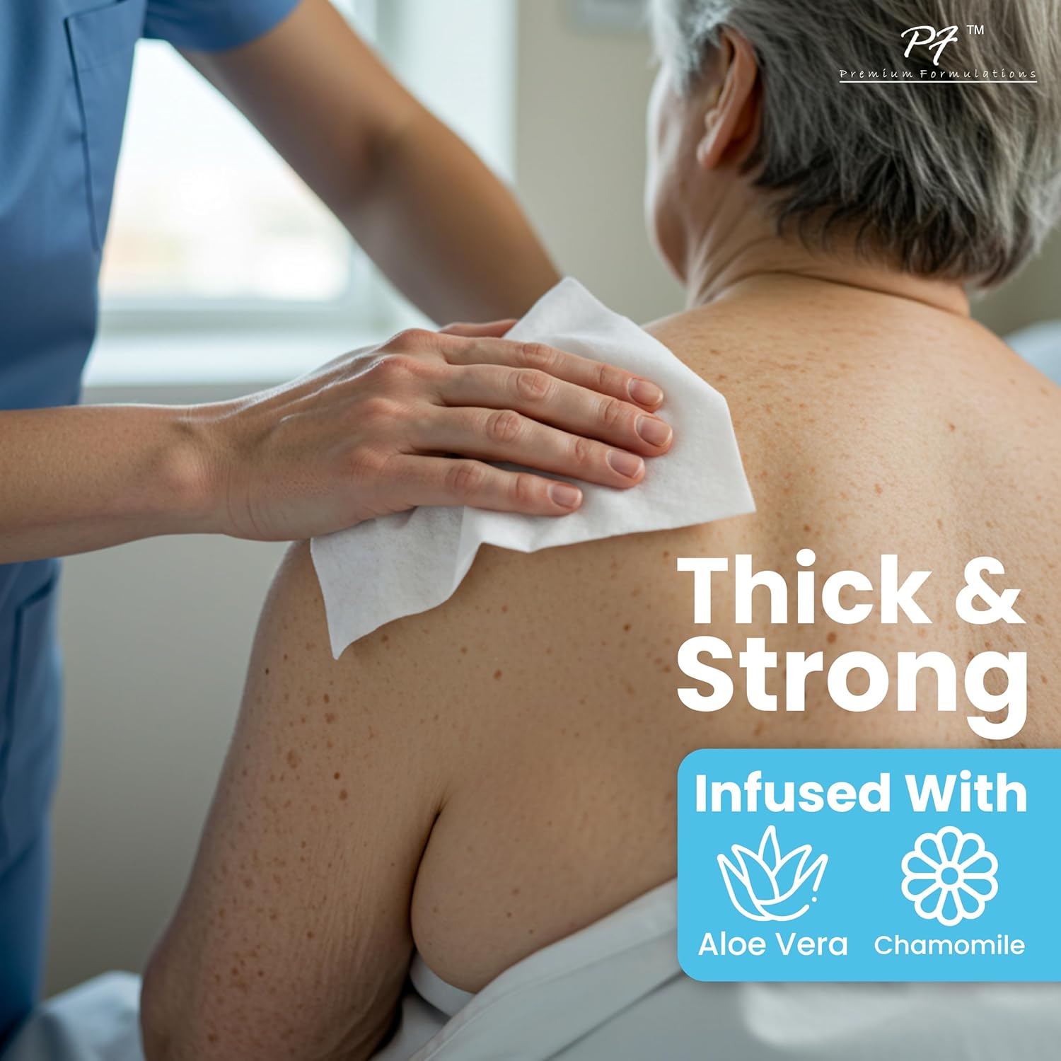 Alternative view of Premium Formulations XL Adult Wipes u2013 (4 Packs x 56 Wipes = 224 Wipes) High Traction, Uber Thick & Extra Large Wash Cloths | Disposable Incontinence Wipes with Aloe for Elderly Care & Hygiene