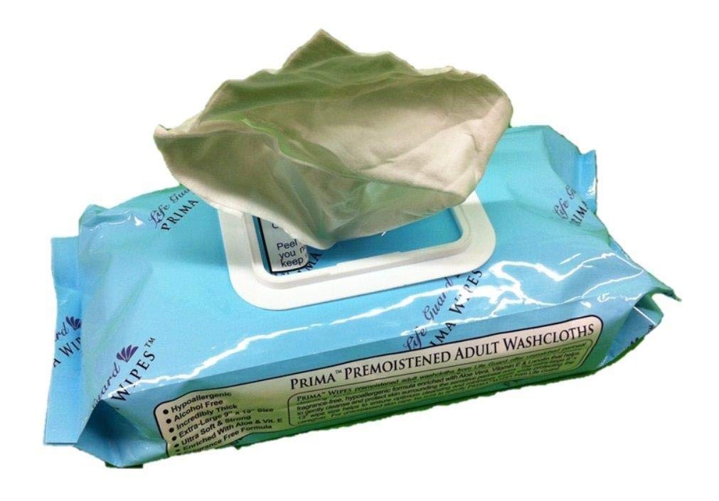 Alternative view of Prima Wipes Adult Washcloths, Bulk 12 Pack Case with 48 Extra-Large 9"x13" Wipes Per Pack