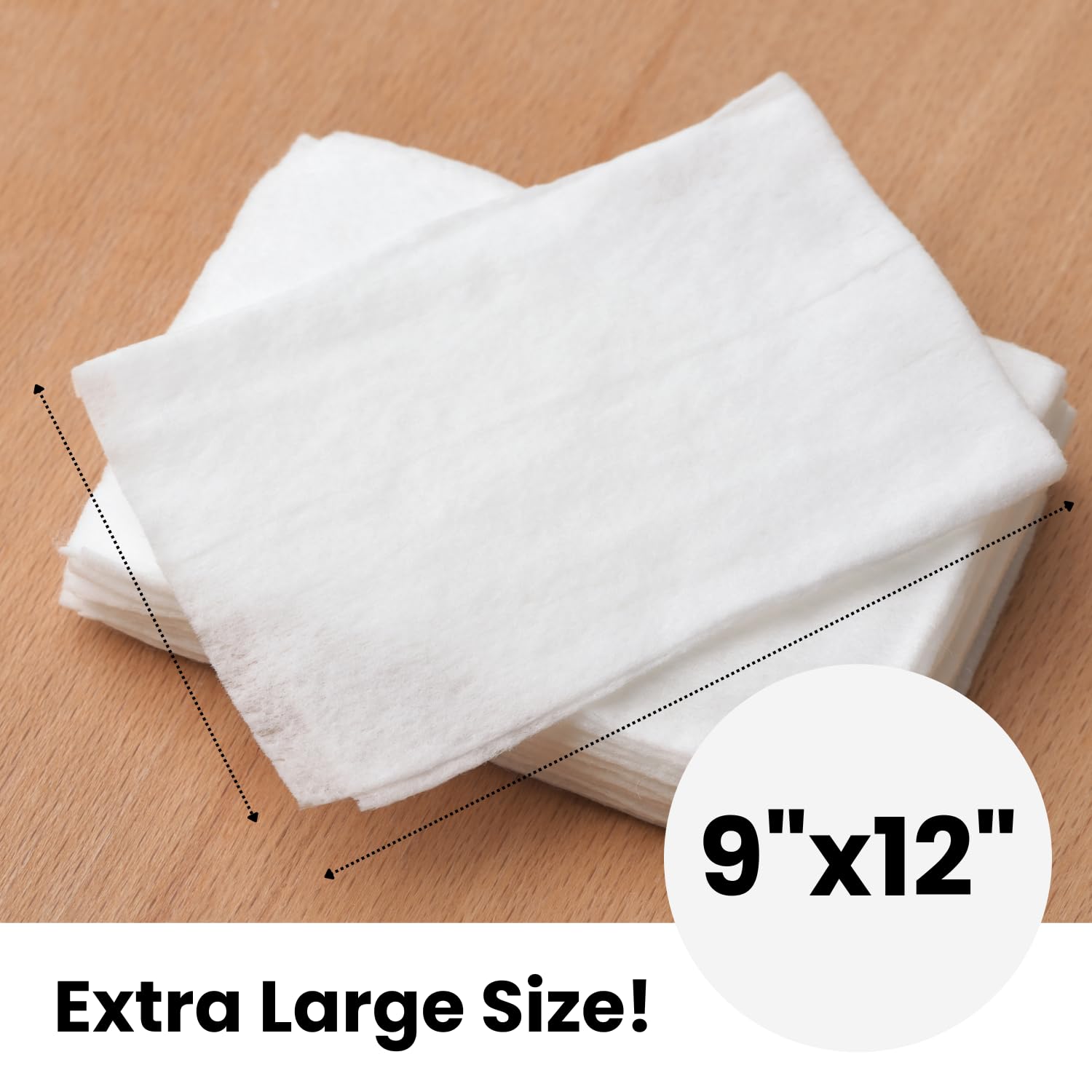 Alternative view of HCS Extra Large Adult Wipes - Elderly, Incontinence - (288) Body Wipes for Adults, Bathing, No Rinse - Cleansing Bath Wipe, Shower - Wet Disposable Washcloths, Aloe, Unscented - 9"x12", 6 Packs of 48