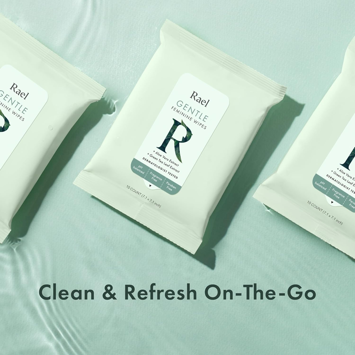 Alternative view of Rael Feminine Wipes, Flushable, Travel Size, All Skin Types, Daily Use (10 Count, Pack of 3)