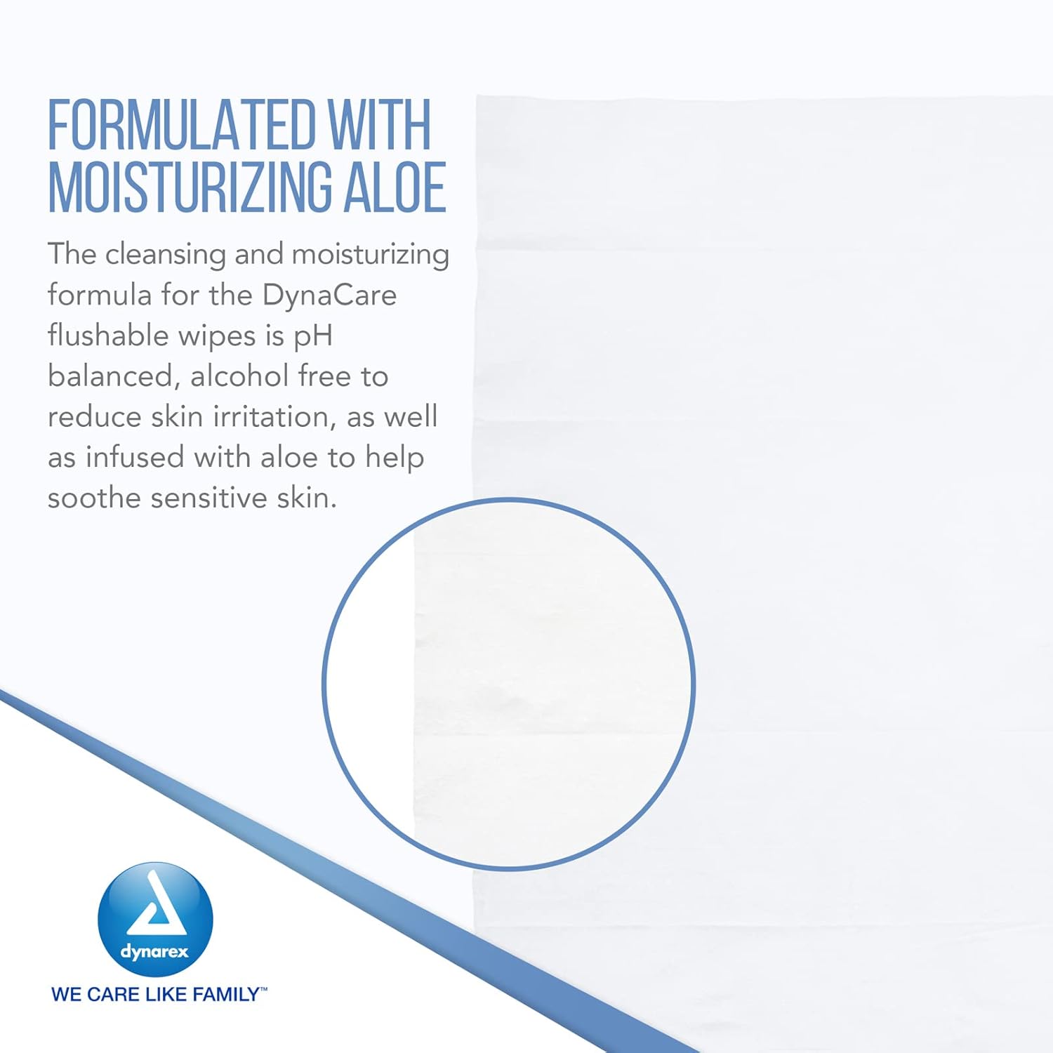 Alternative view of Dynarex DynaCare Flushable Wipes, Wet Bathroom Hygiene Wipes for Adults, Alcohol Free, Safe for Sewers and Septic Systems, 9u201D x 13u201D wipes, 1 Case, 9 Tubs of 60 Wipes (Packaging May Vary)
