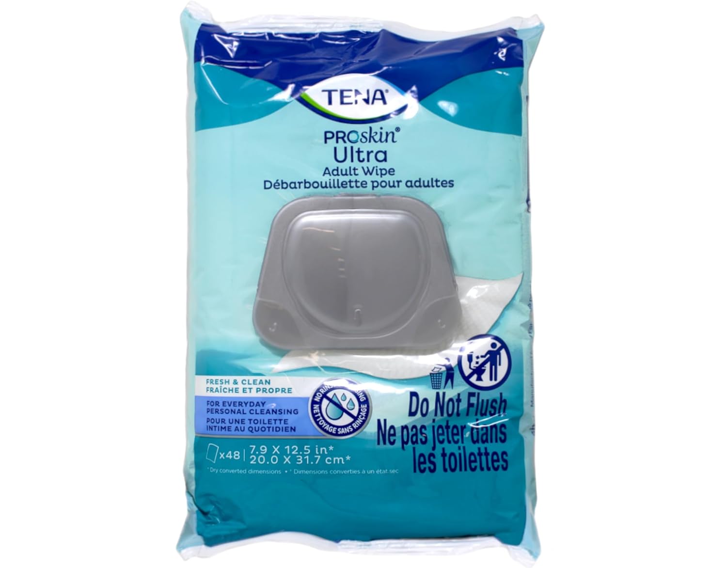 Tena Skincare Incontinence Adult Wipe Pre-Moistened Adult Washcloth 48 ea (Pack of 3)