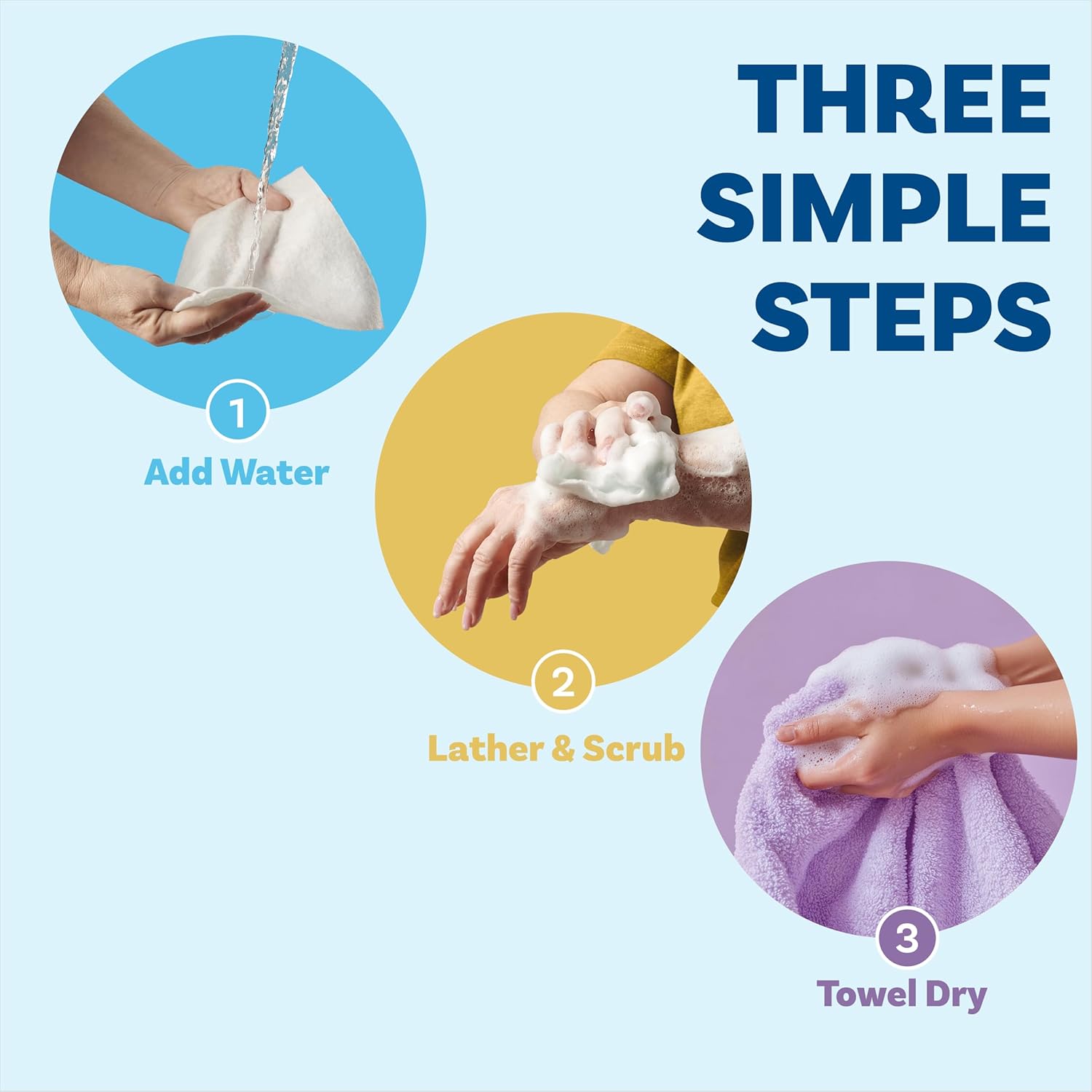 Alternative view of Scrubzz Disposable Rinse Free Bathing Wipes - 25 Pack - All-in-1 Single Use Shower Wipes, Simply Dampen, Lather, and Dry Without Shampoo or Rinsing