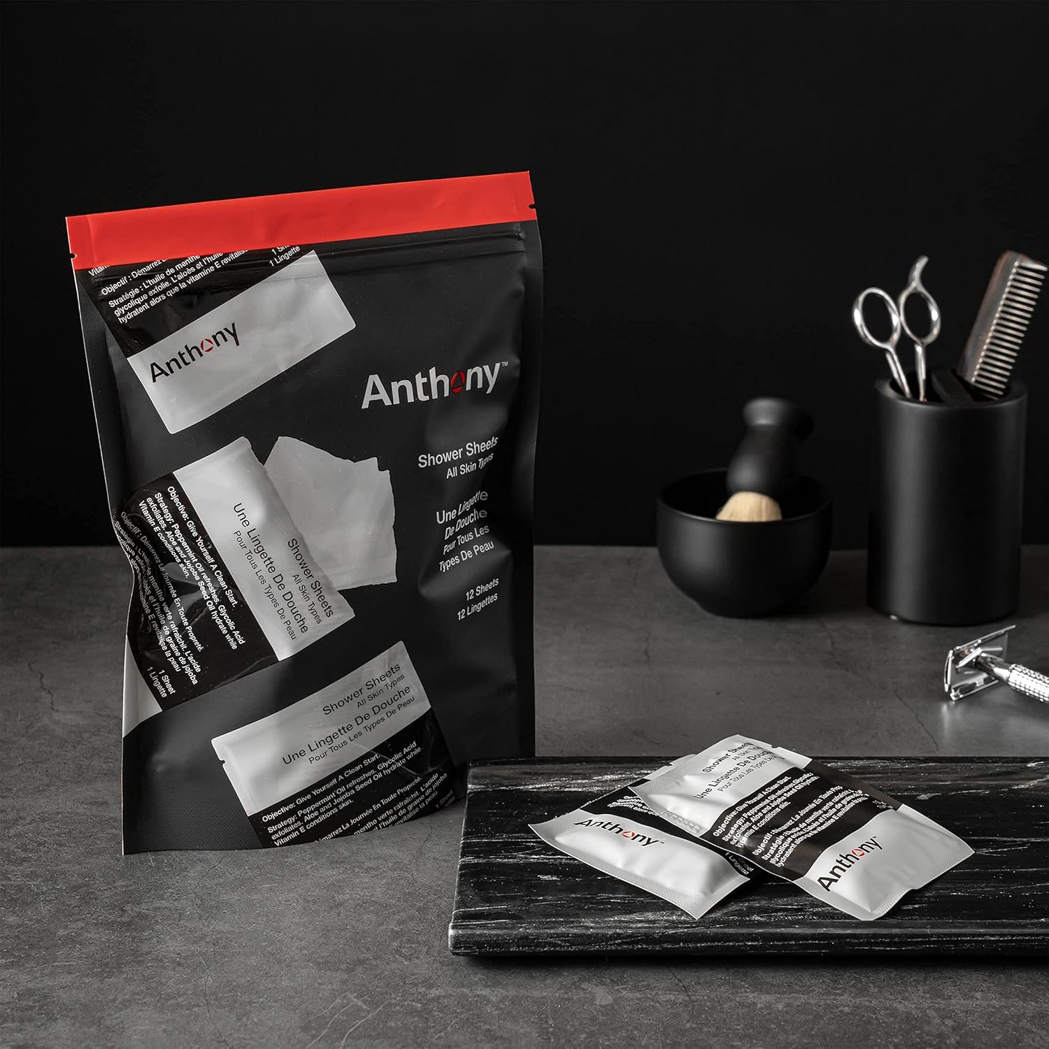 Anthony Body Wipes for Adults Bathing, Post Workout, & A Must Have Camping Personal Care Product u2013 Travel Shower Wipes No Rinse Body Wash u2013 Disposable Wash Cloth Towelettes 12 9u201Dx12.5u201D