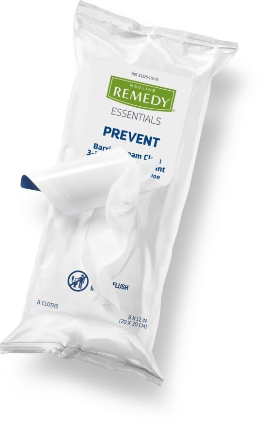 Alternative view of Medline Aloetouch Protect Dimethicone Skin Protectant Wipes, Hypoallergenic, Fragrance-Free, 8 Count (Pack of 30)