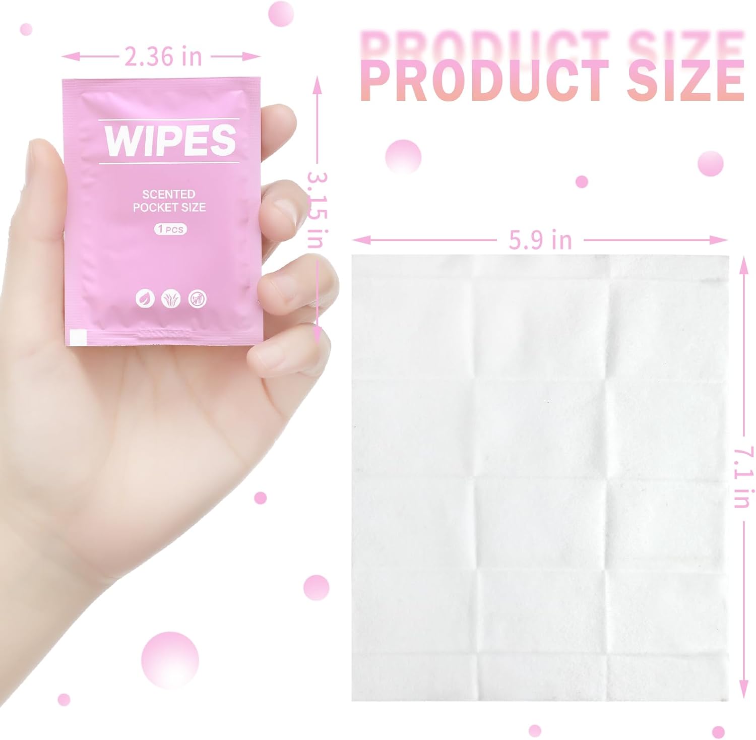 400 Pcs Butt Wet Wipes for Women Individually Wrapped Wipes for Women Man Travel Hand Face Body Cleaning Adults Bathroom Toilet Daily Use(Pink)