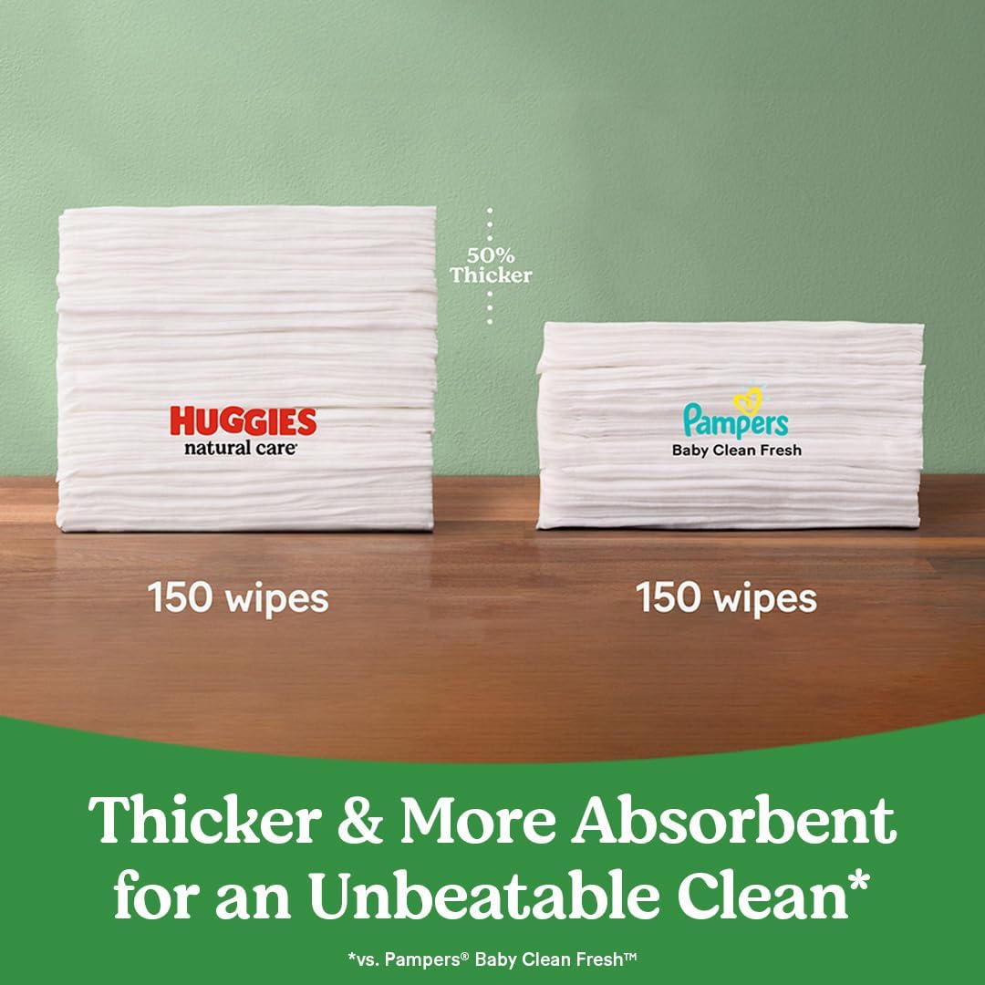 Alternative view of Huggies Natural Care SensitiveBaby wipes, Unscented, Hypoallergenic, 6 Flip-Top Packs (288 Wipes Total)