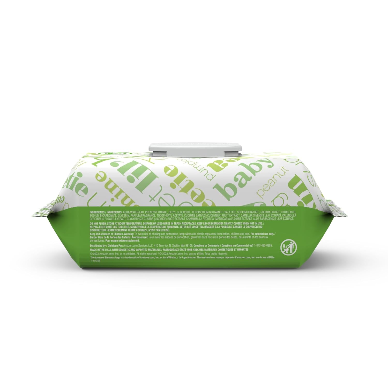 Alternative view of Amazon ElementsBaby wipes, Fresh, Flip-Top Packs, 810 Count, 9 Packs of 90 Counts