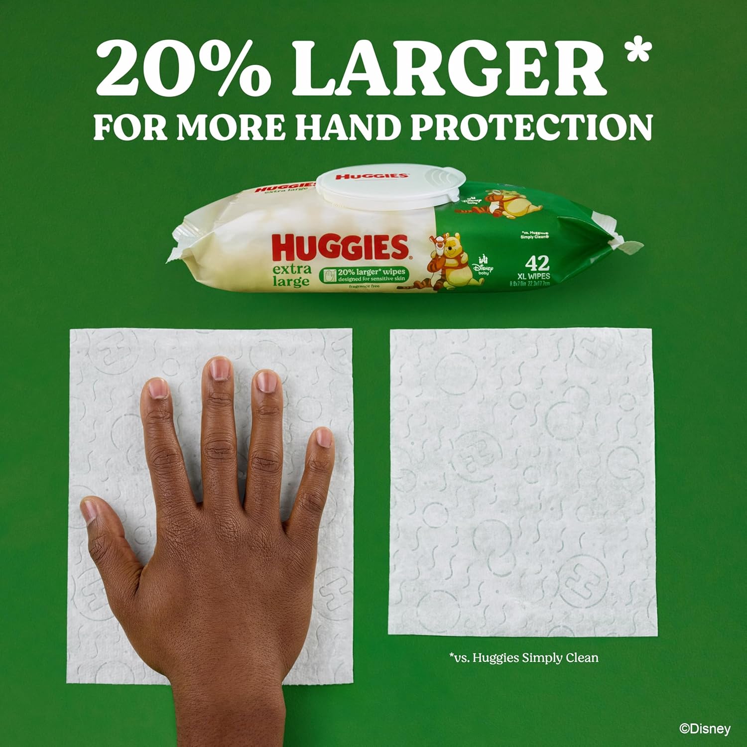 Huggies Extra LargeBaby wipes, Unscented, 9 Flip-Top Packs, 378 XL Wipes Total, Packaging May Vary