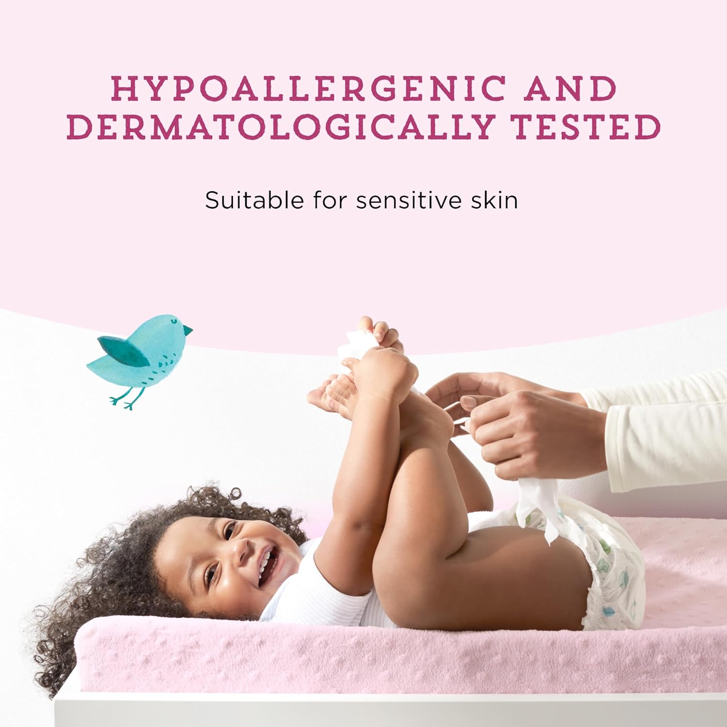 Alternative view of Amazon Brand - Mama Bear Gentle Fragrance FreeBaby wipes, Hypoallergenic, Sensitive Skin, Unscented, 800 Count (8 Packs of 100)