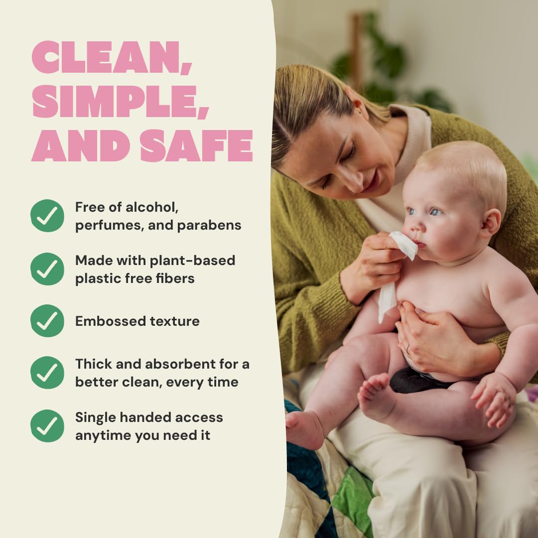 Alternative view of DYPERBaby wipes Unscented (720 Count) - 99% Water-Based & HypoallergenicBaby wipes, Made with Plant-Based Materials, Gentle for Sensitive Skin, Fragrance & Plastic-Free Wet Wipes, 12 Pack