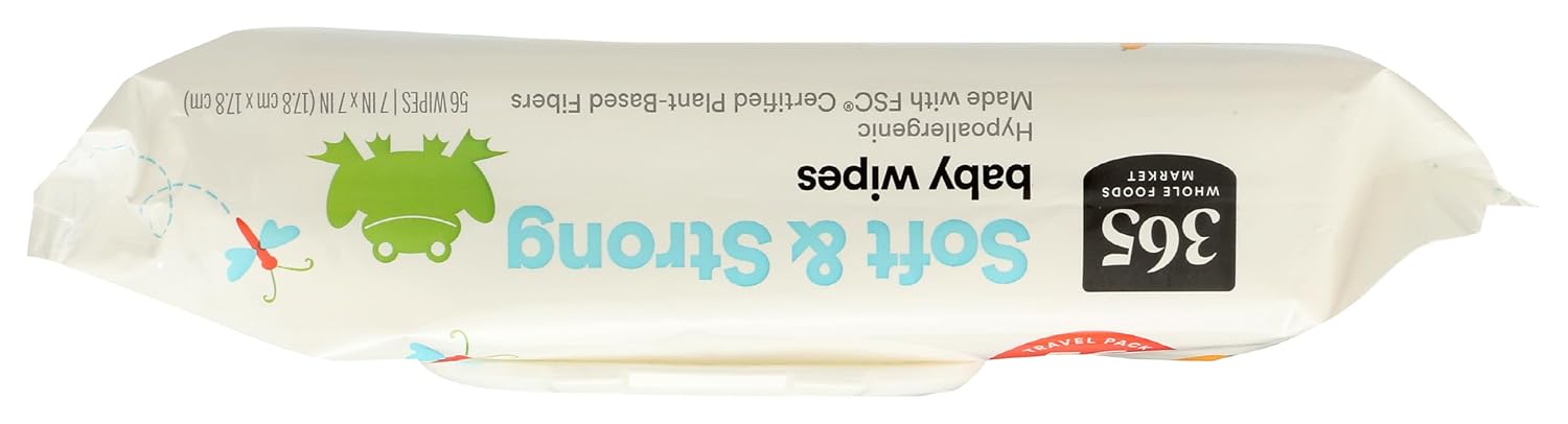 Alternative view of 365 by Whole Foods Market, Soft & Strong DisposableBaby wipes, Fragrance-Free, 56 Count