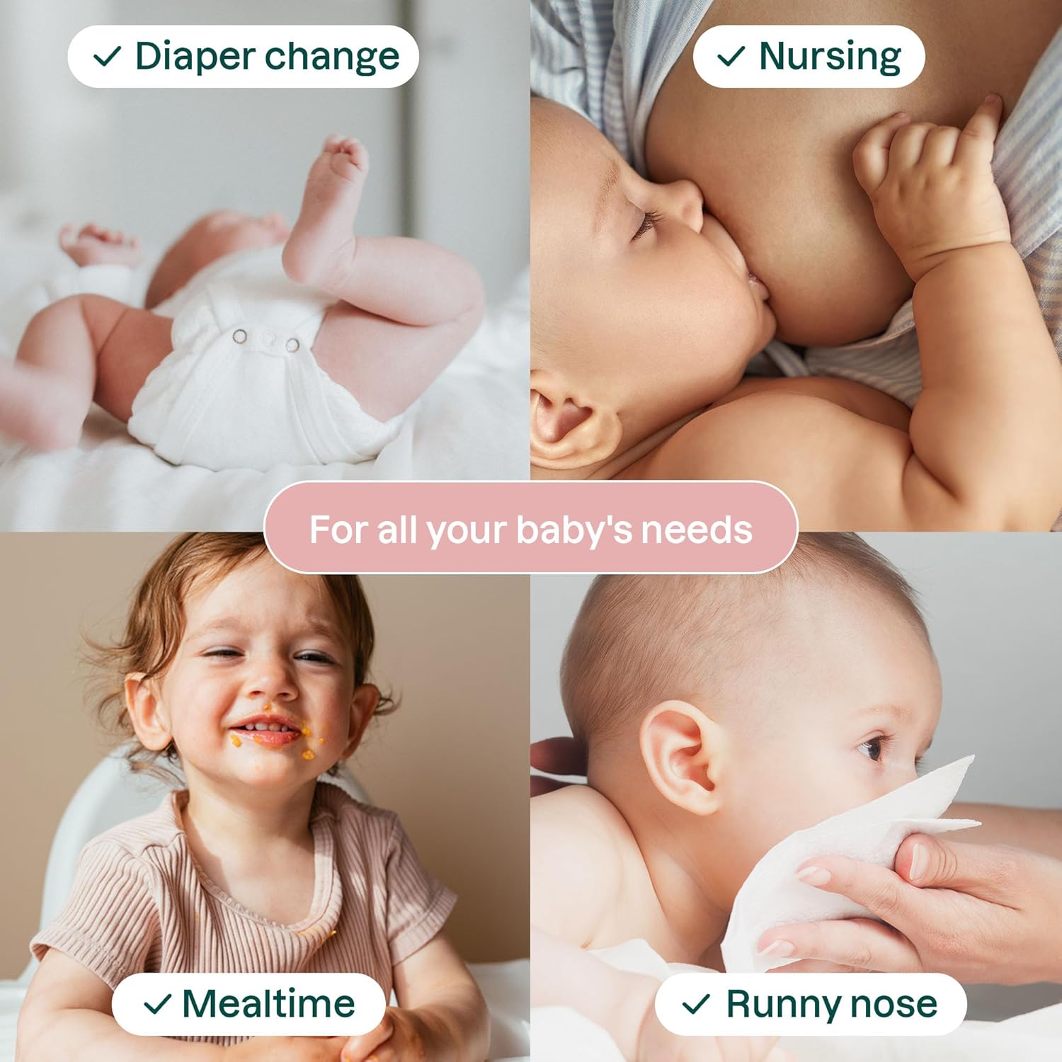 Alternative view of ATTITUDE Baby Water Wipes, EWG Verified, Safe for Newborns, Unscented & Fragrance-Free, 99% Water, Gentle, Vegan & Dermatologically Tested, Travel Pack with Hard Lid, 72 Count (Pack of 3)