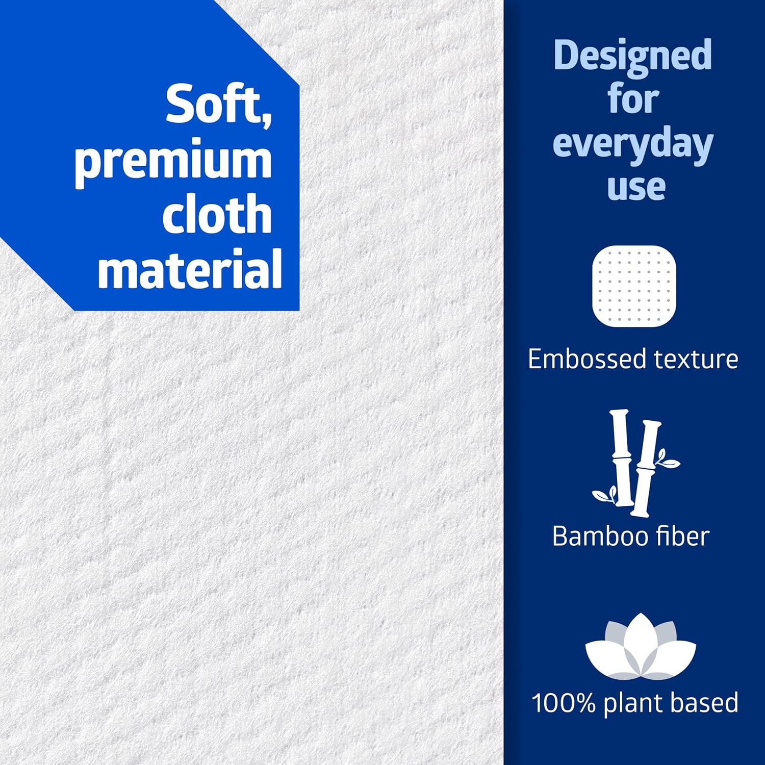 Medline Simply WaterBaby wipes, 99% Water Solution Wipes, 100% Plant-Based Bamboo Fiber Cloth, 60 Count (Pack of 12)