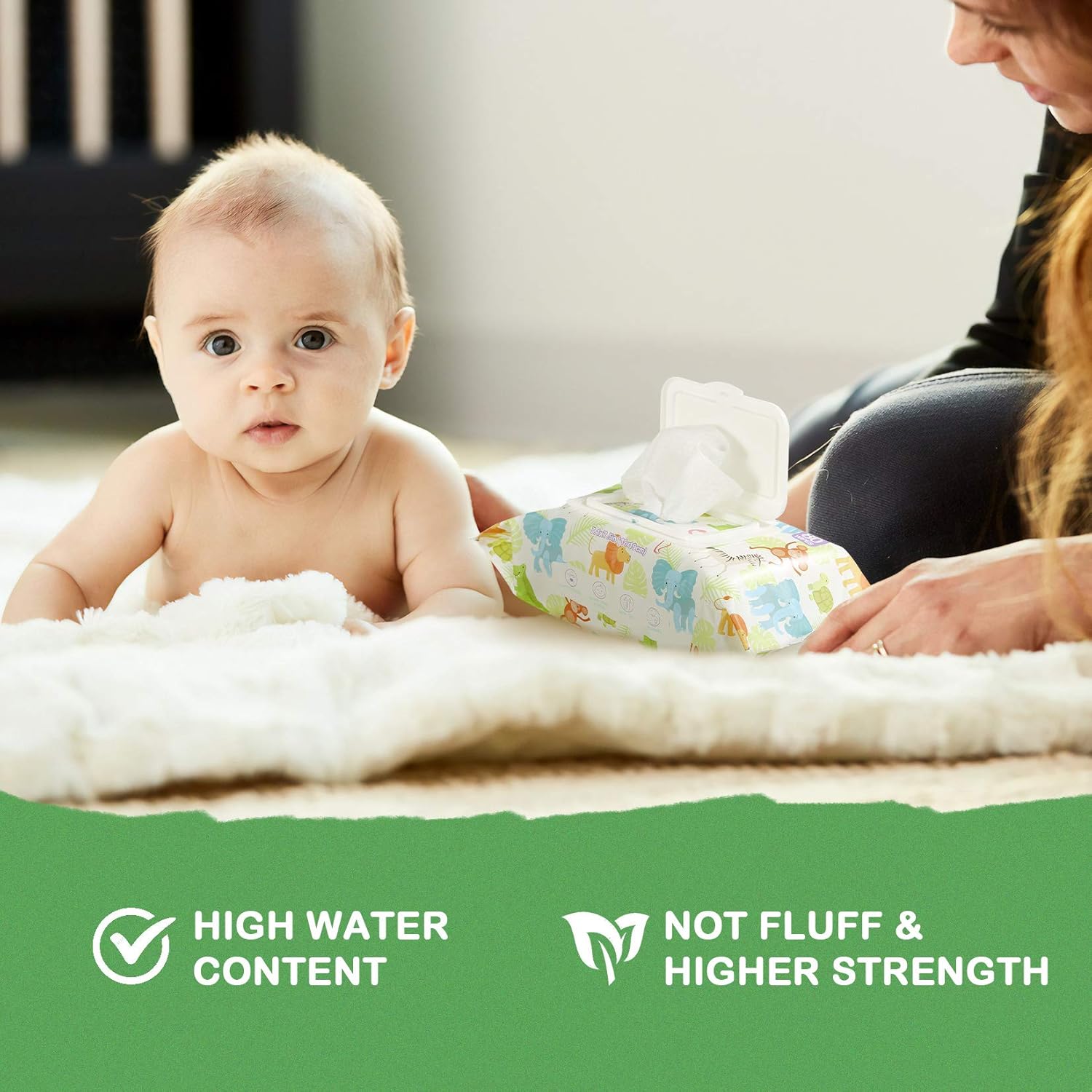 Alternative view of HAPPY BUM Baby Wipe Wet Wipes,Baby wipes Unscented, 8 Packs, 640 Count