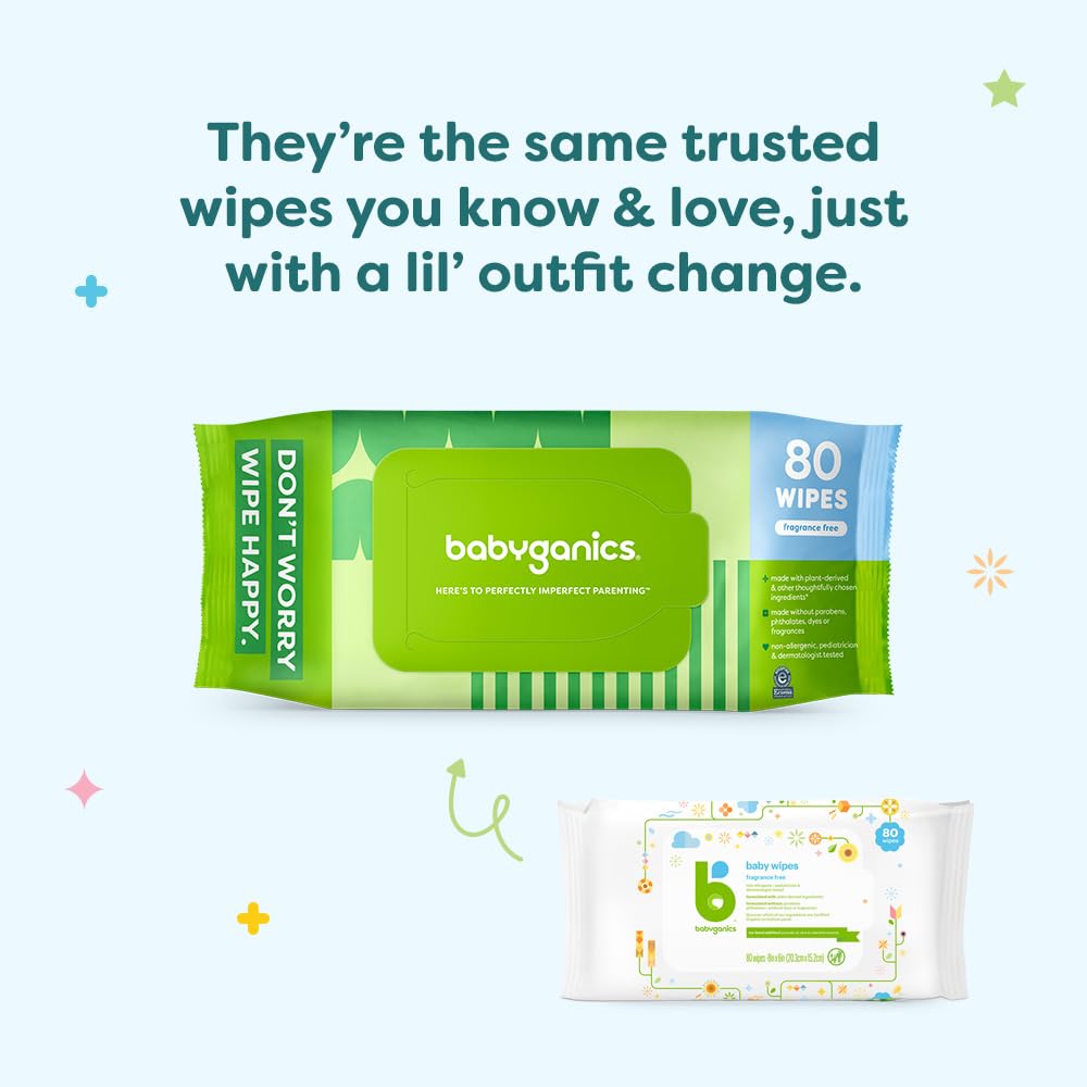 Alternative view of Babyganics Unscented Diaper Wipes, 800 Count, Packaging May Vary