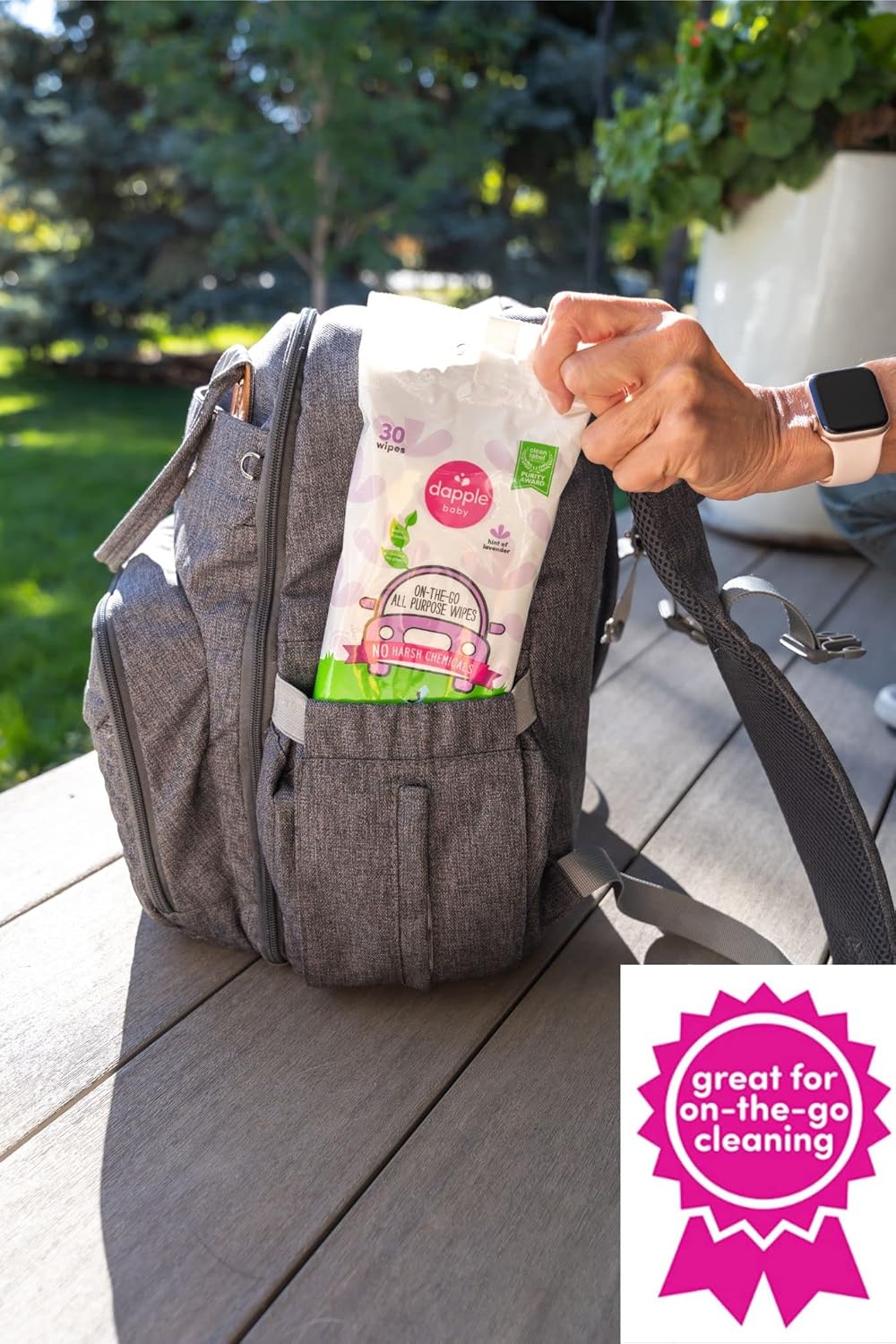 Alternative view of Dapple Baby All Purpose Wipes, Hypoallergenic & Powered by Plants Cleaning Wipes, Hint of Lavender, 30 Count (Pack of 2)