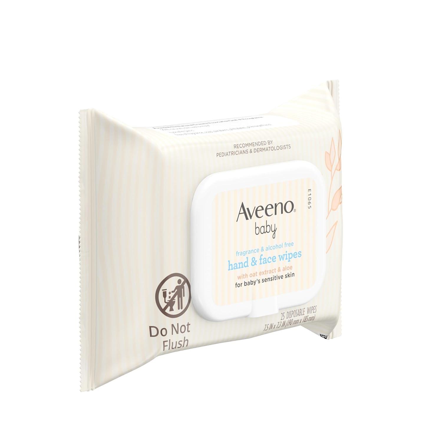 Aveeno Baby Fragrance-Free Hand & Face Wipes with Oat Extract & Aloe, Cleansing & MoisturizingBaby wipes for Sensitive Skin, Sulfate-, Alcohol-, Paraben- & Dye-Free, Hypoallergenic, 25 ct (Pack of 4)