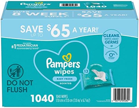 Pampers ScentedBaby wipes, Baby Fresh (1,040 Count)