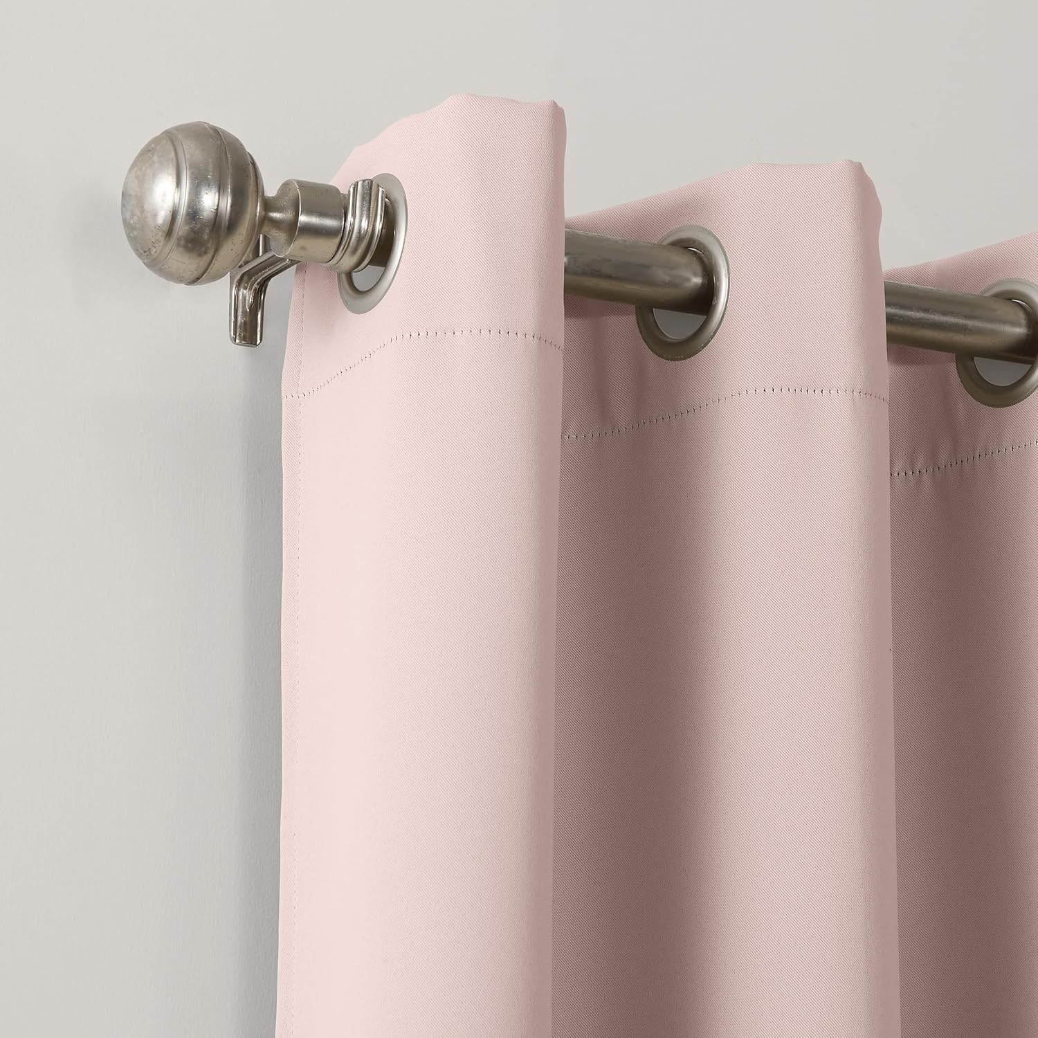 Sun Zero Easton Energy Saving Blackout Grommet Curtain Panel, 40" x 84", Blush Pink