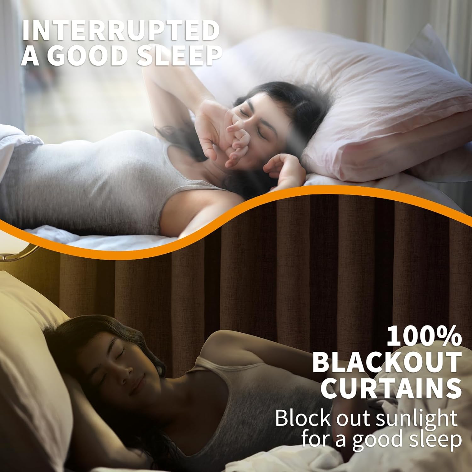 YoungsTex Dark Brown Linen Blackout Curtains 84 Inches Long for Bedroom, Chocolate Thermal Insulated Drapes with Grommet Full Room Darkening Privacy for Living Room, 2 Panels, 52 X 84 Inch