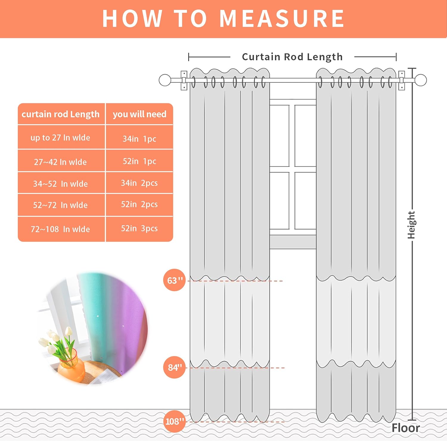 XiDi Curtains for Girls Bedroom Decor, Rainbow Blackout Curtains for Kids/Little Girl Room Decor, Unicorn Wall Decals,Pink Purple Green,63 x 34 inches,1 Panel