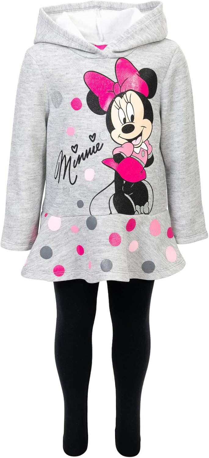 Alternative view of Disney Minnie Mouse Fleece Pullover Crossover Hoodie and Leggings Outfit Set Infant to Big Kid Sizes (12 Months - 14-16)