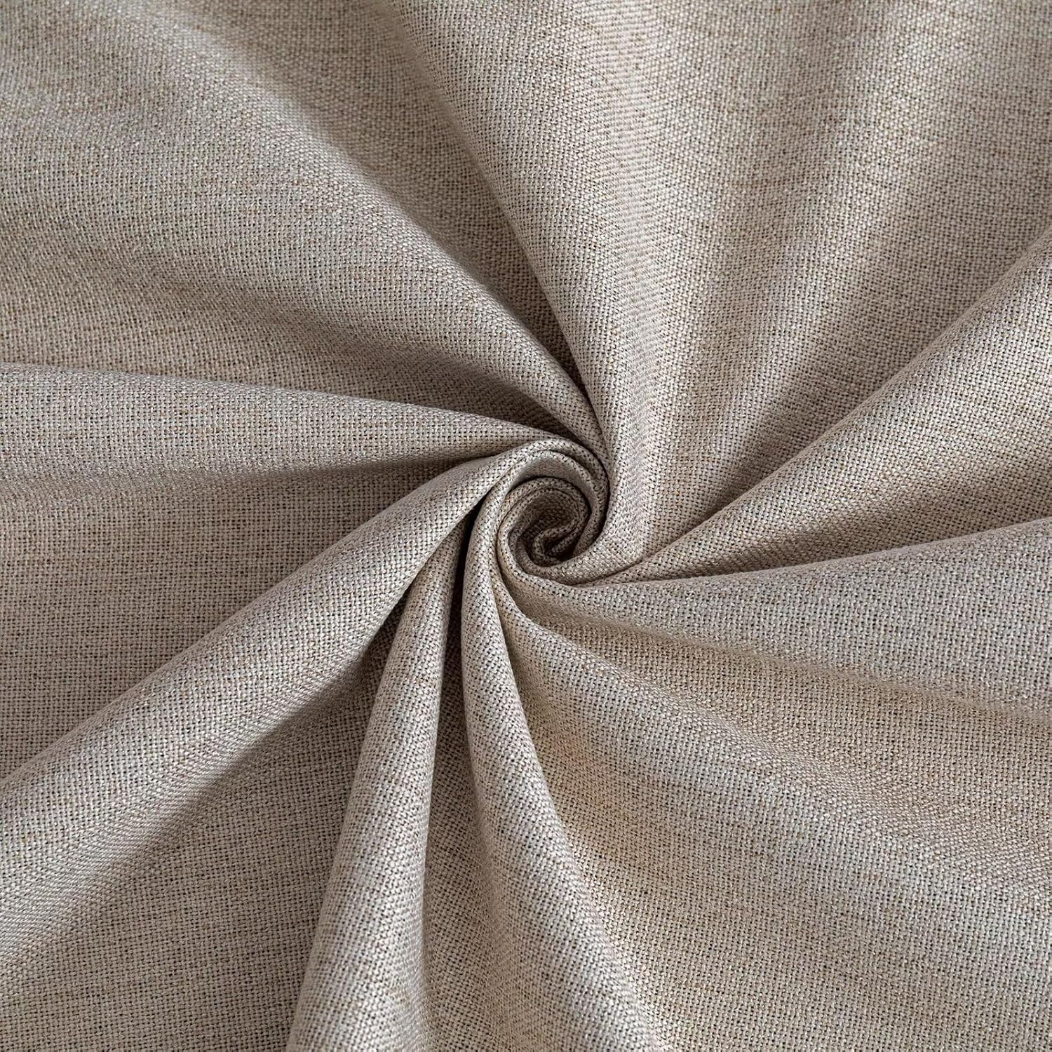 Zyvola 100% Blackout Curtains 84 inch Length 2 Panels Faux Linen Long Drapes for Bedroom Nursery Living Room Black Out Room Darkening Curtain Thermal Insulated Back Tab Rod Pocket(W52 x L84, Beige) - Image 7