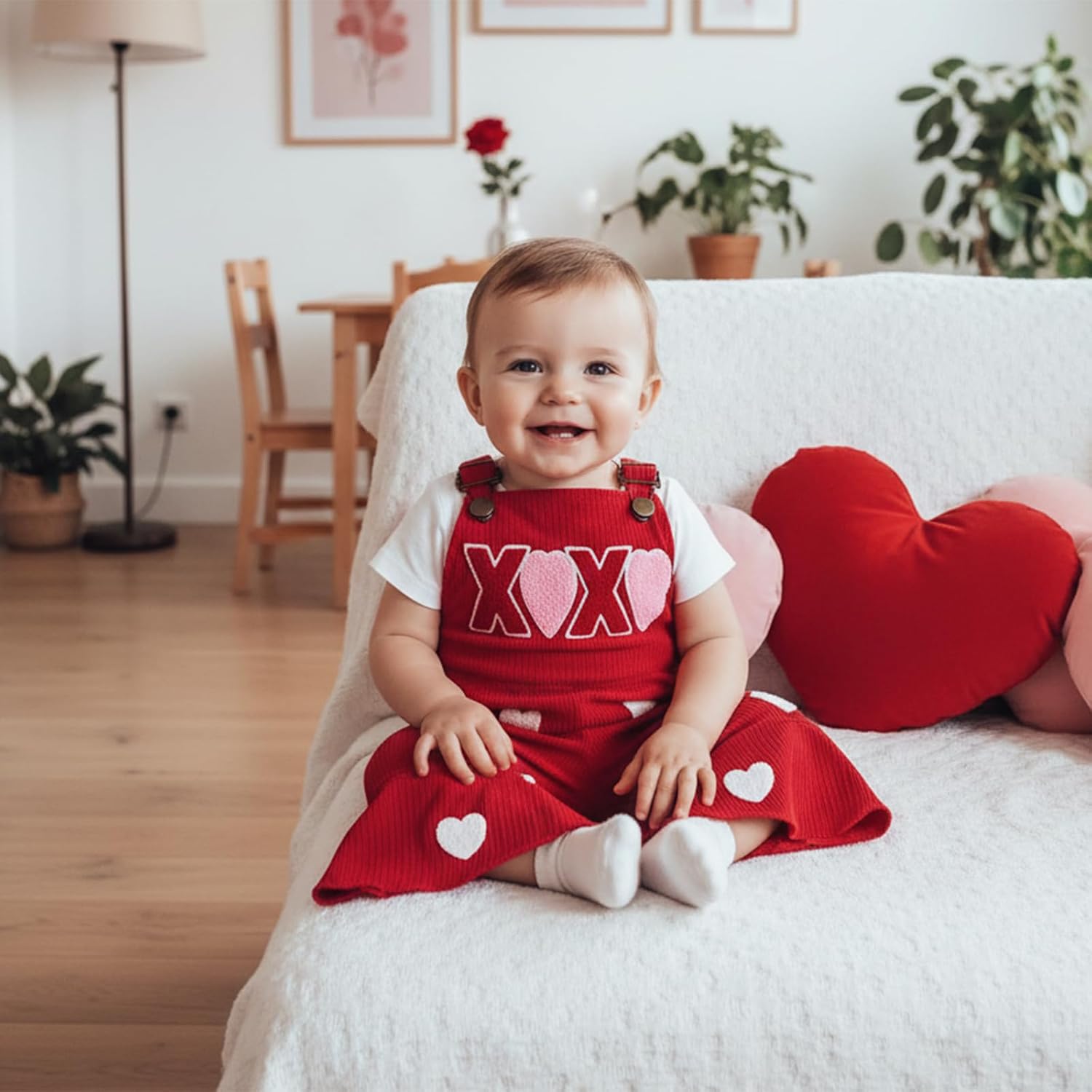 Alternative view of Rtnnsbbfcm Toddler Baby Girl Easter Outfit Bunny Overalls Bell Bottoms Rabit Romper Jumpsuit 0-5 Years Old Clothes