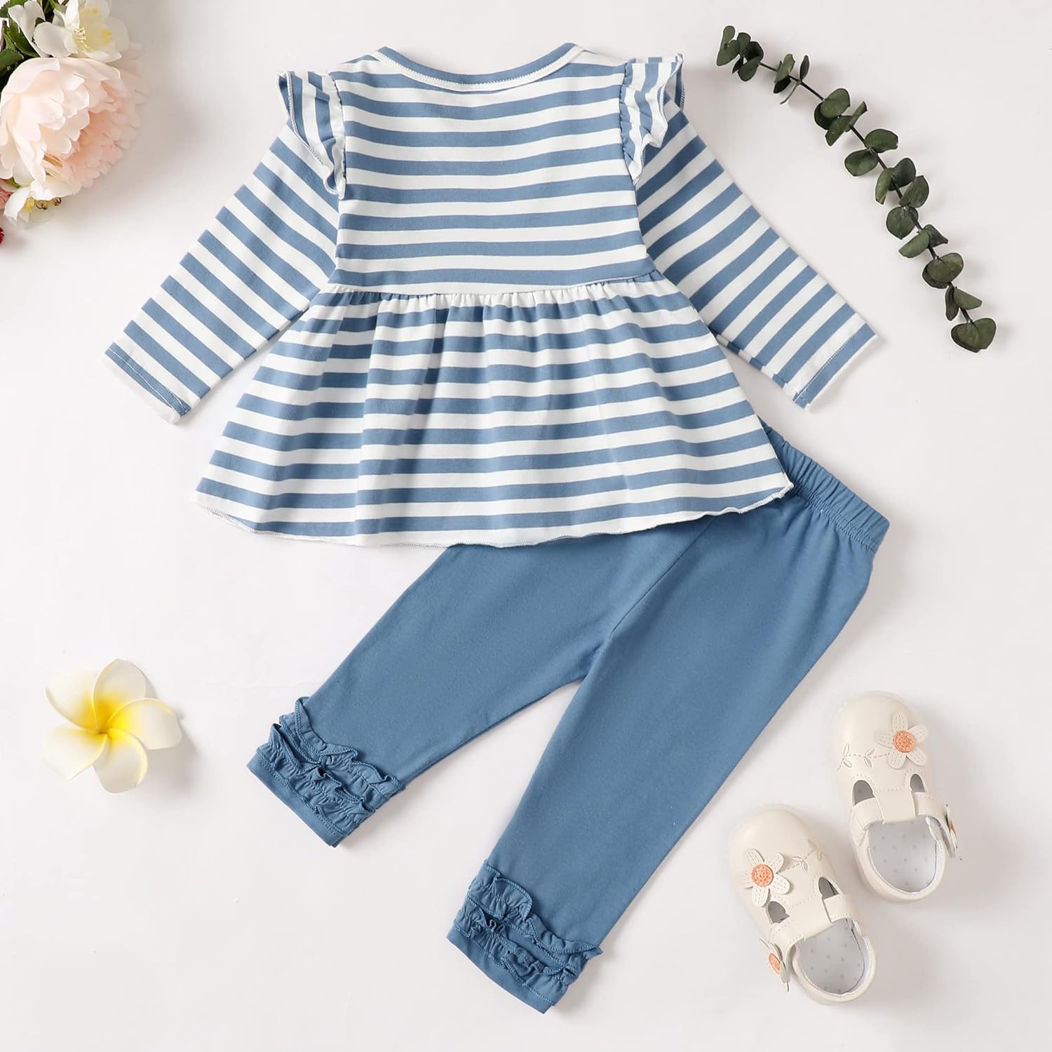 Alternative view of Baby Girl Clothes Toddler Girl Outfits Ruffle Shirt Pants Cute Infant Outfit Set Baby Girl Fall Winter Clothes