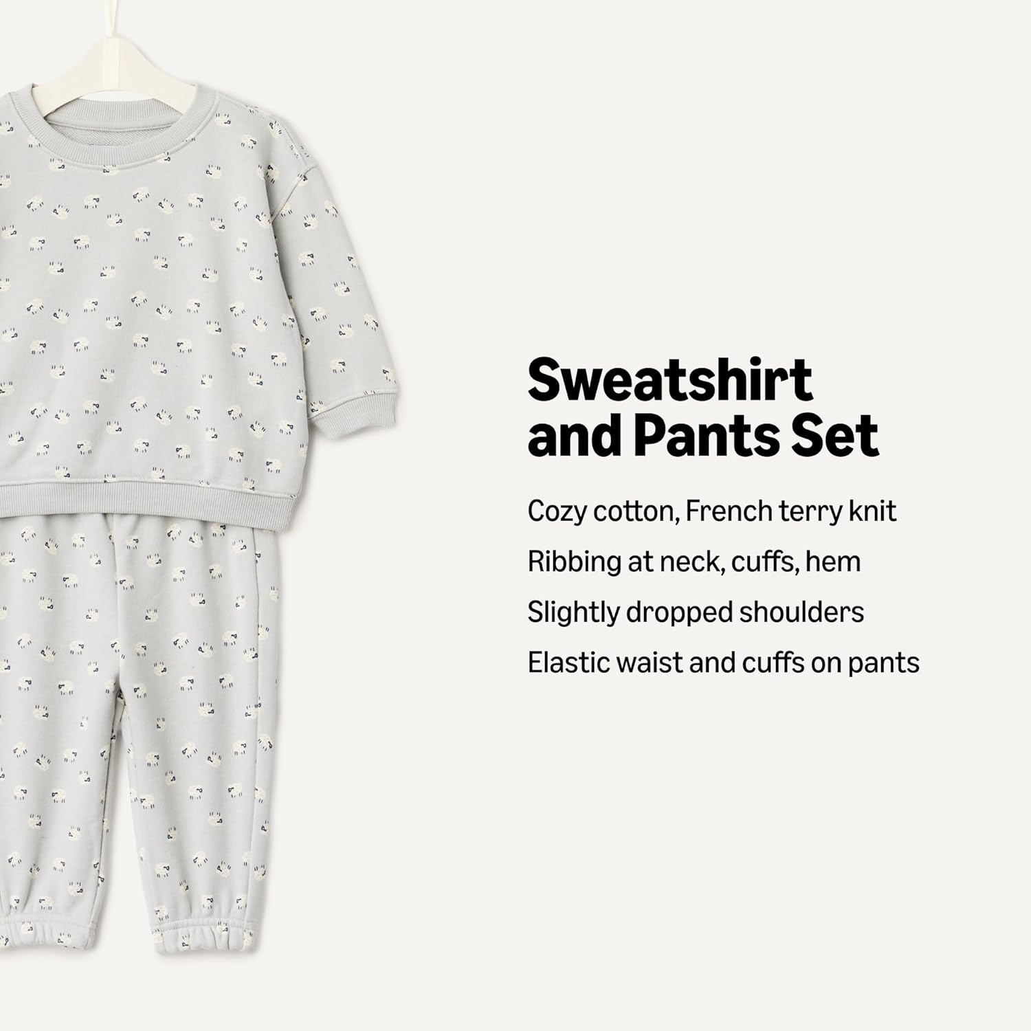 Amazon Essentials x Sofia Grainge Toddlers and Baby Boys' Sweatshirt and Sweatpant Set