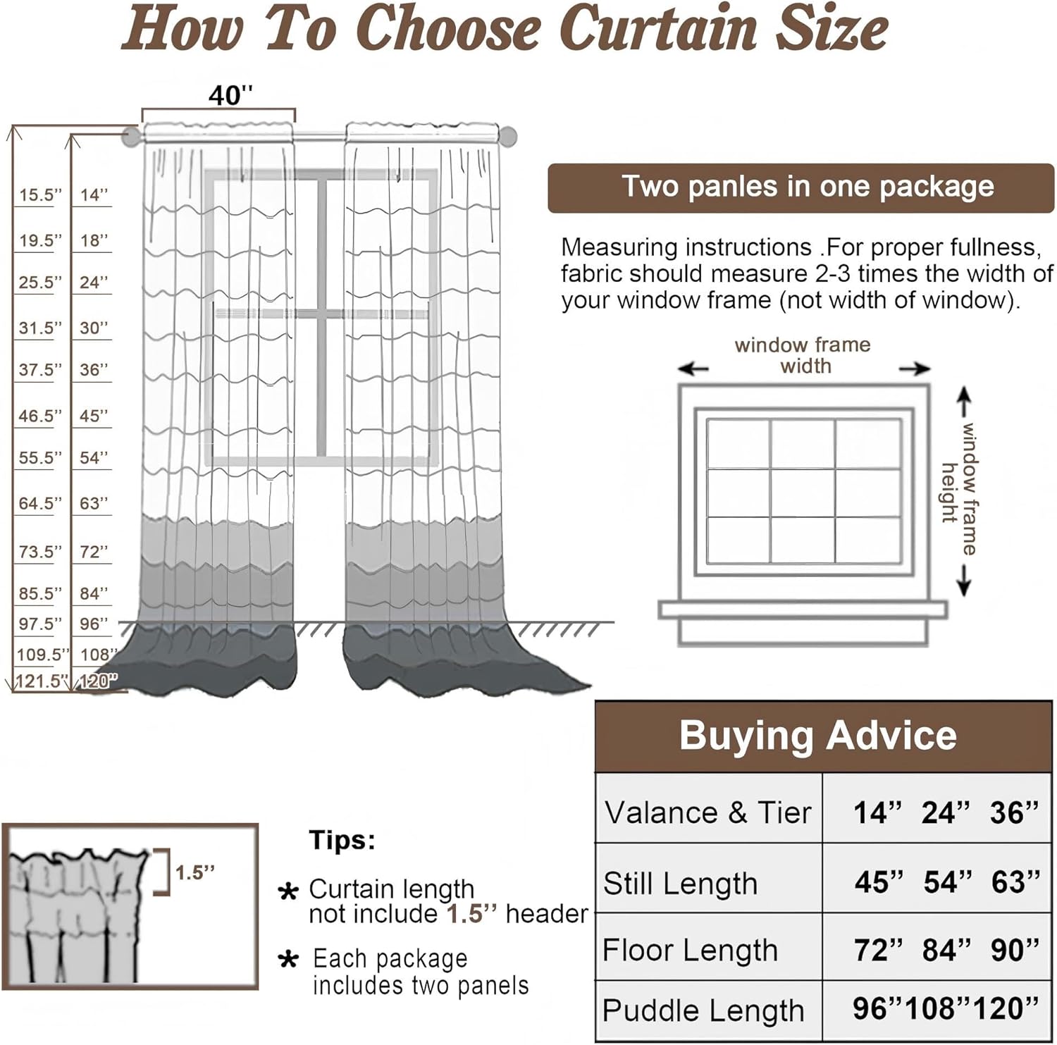 Alternative view of Chyhomenyc White Curtains 84 Inch Length 2 Panels Set, Faux Linen Textured Semi Light Filtering Soft Airy Farmhouse Curtain Drapes for Living Room Bedroom, Cortinas para Sala, 40Wx84L