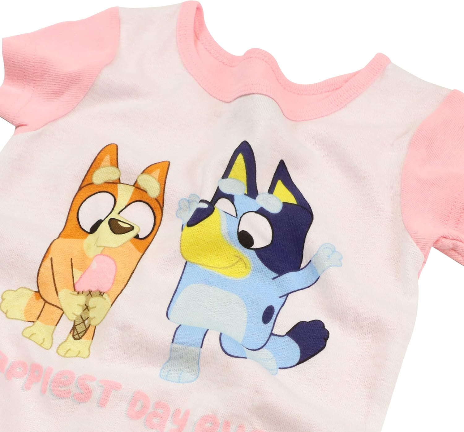 Alternative view of Bluey girls 4-piece Snug-fit Cotton Pajama Set, Soft & Cute for Kids