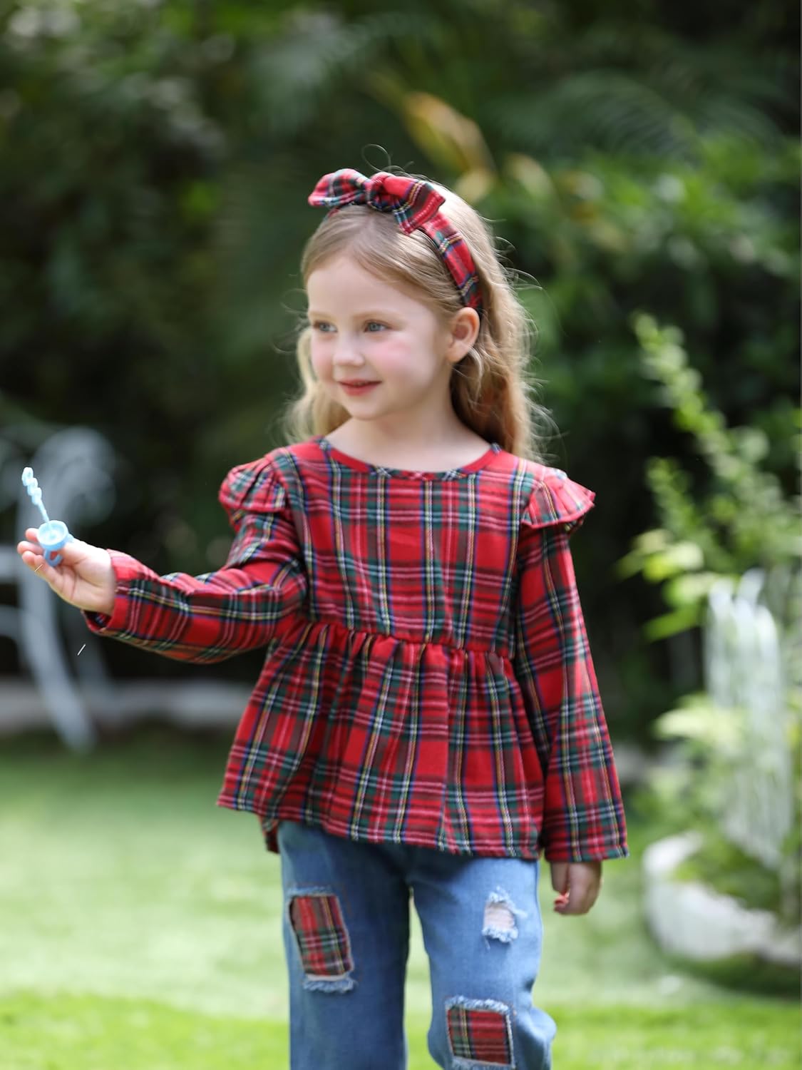 Mioglrie Toddler Baby Girl Clothes 2T 3T 4T 12 18 24 Months Toddler Fall Winter Girls Outfit Jeans Pants Clothing Set