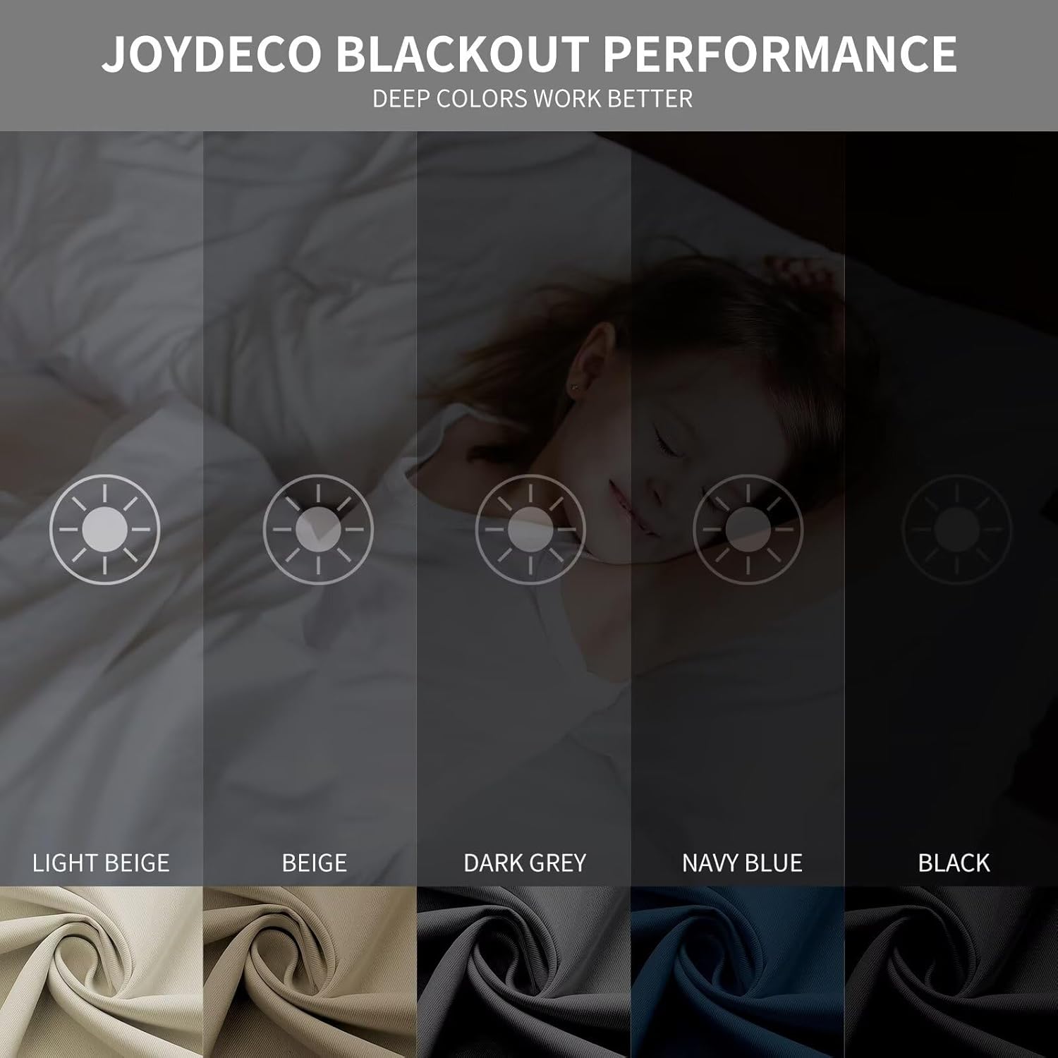 Alternative view of Joydeco Blackout Curtains 108 Inch Length 2 Panels Set, Thermal Insulated Long Curtains& Drapes 2 Burg, Room Darkening Grommet Drapes for Living Room Bedroom Window (W52 x L108 Inch, Brown)