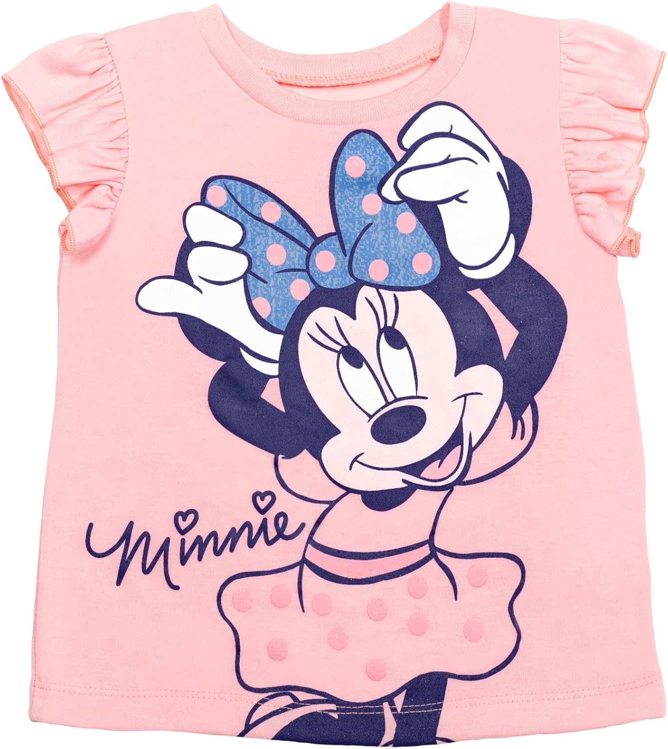 Alternative view of Disney Minnie Mouse Rainbow Floral T-Shirt and Chambray Shorts Outfit Set Infant to Big Kid Sizes (12 Months - 14-16)