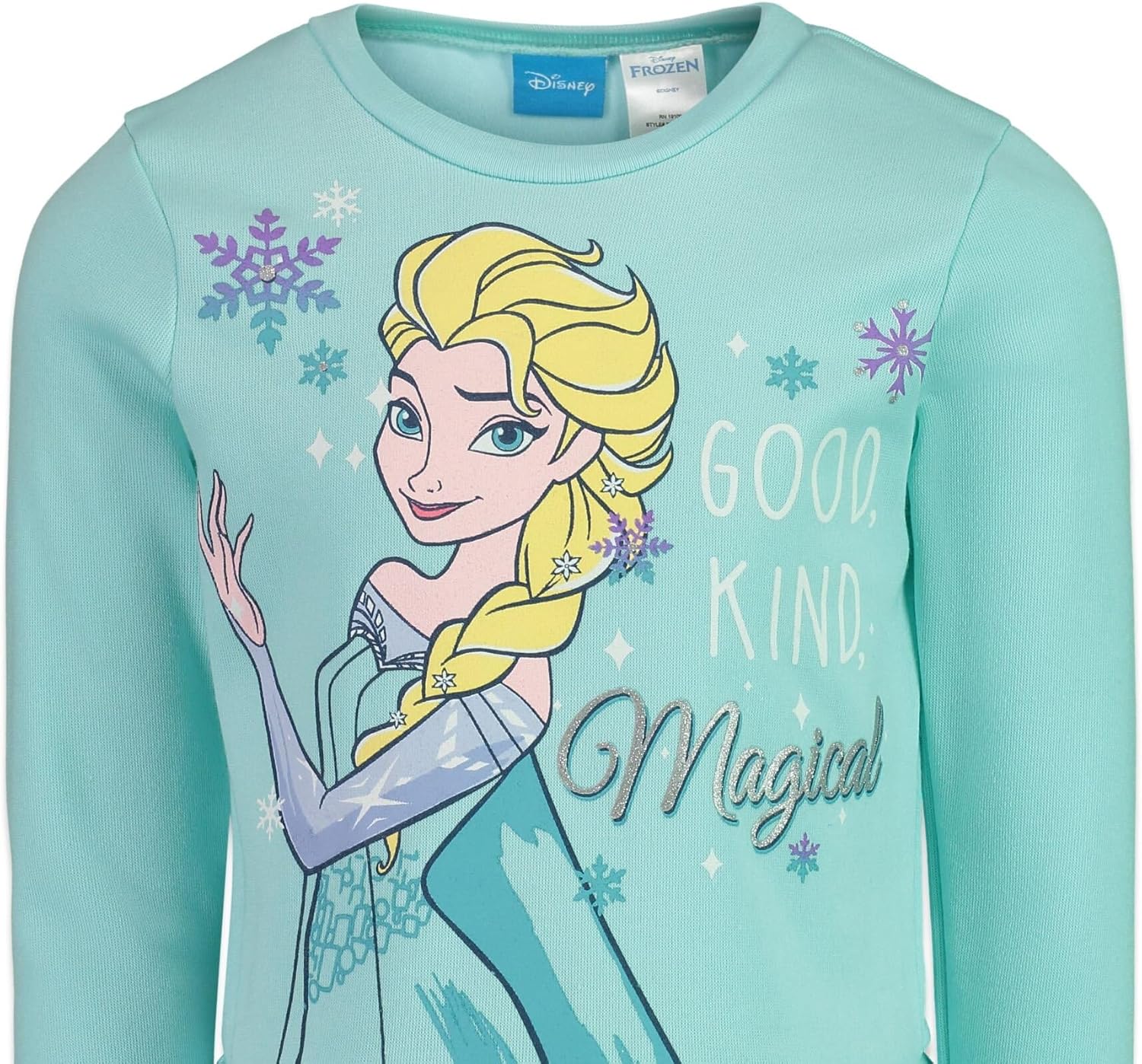 Alternative view of Disney Frozen Princess Anna Elsa Baby Girls Sweatshirt and Leggings Outfit Set Infant to Big Kid