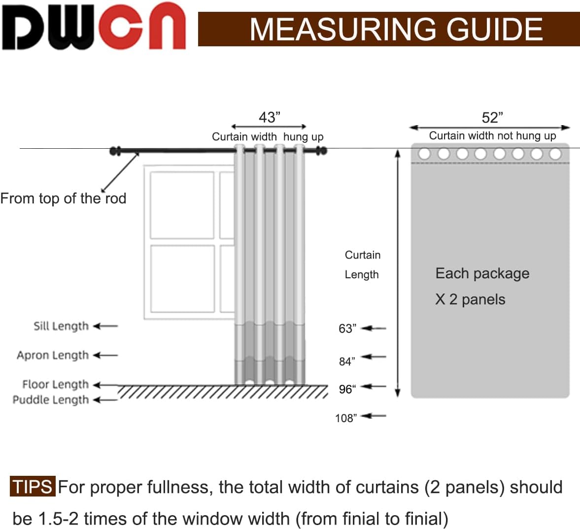 DWCN Grey Faux Linen Ombre Sheer Curtains - Semi Voile Gradient Grommet Top Curtains for Bedroom and Living Room, Set of 2 Window Curtain Panels, 52 x 84 Inches Long