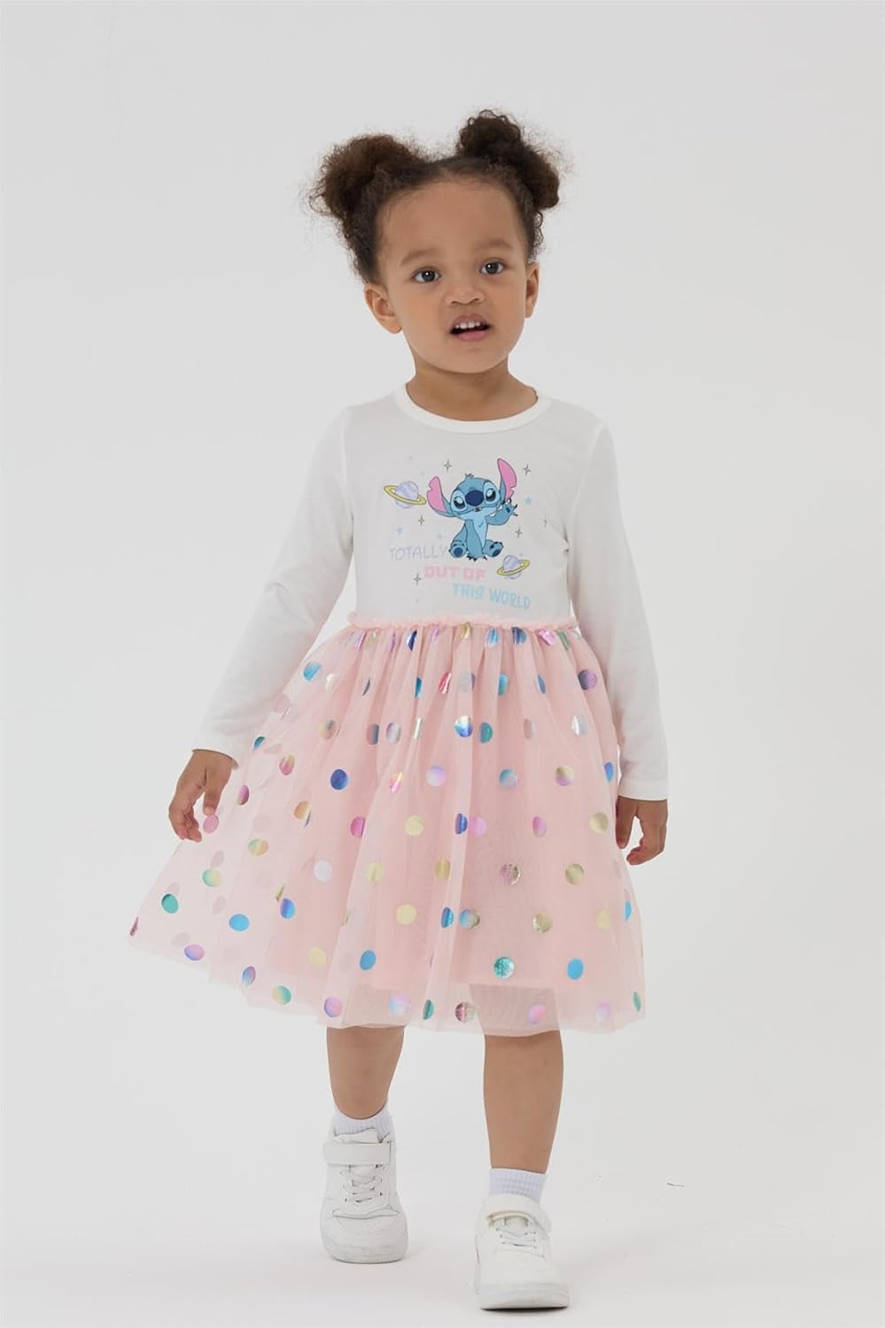 Disney Frozen Elsa Princess Cinderella Ariel Jasmine Rapunzel Baby/Toddler Dress, Ruffle Long-Sleeve Mesh Overlay Tulle Dress