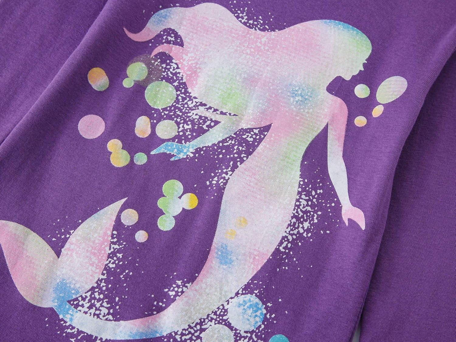 Dolphin&Fish Girls Cotton Pajamas Toddler 2 Pieces Pjs Kids Sleepwear Clothes Long sleeve Sets