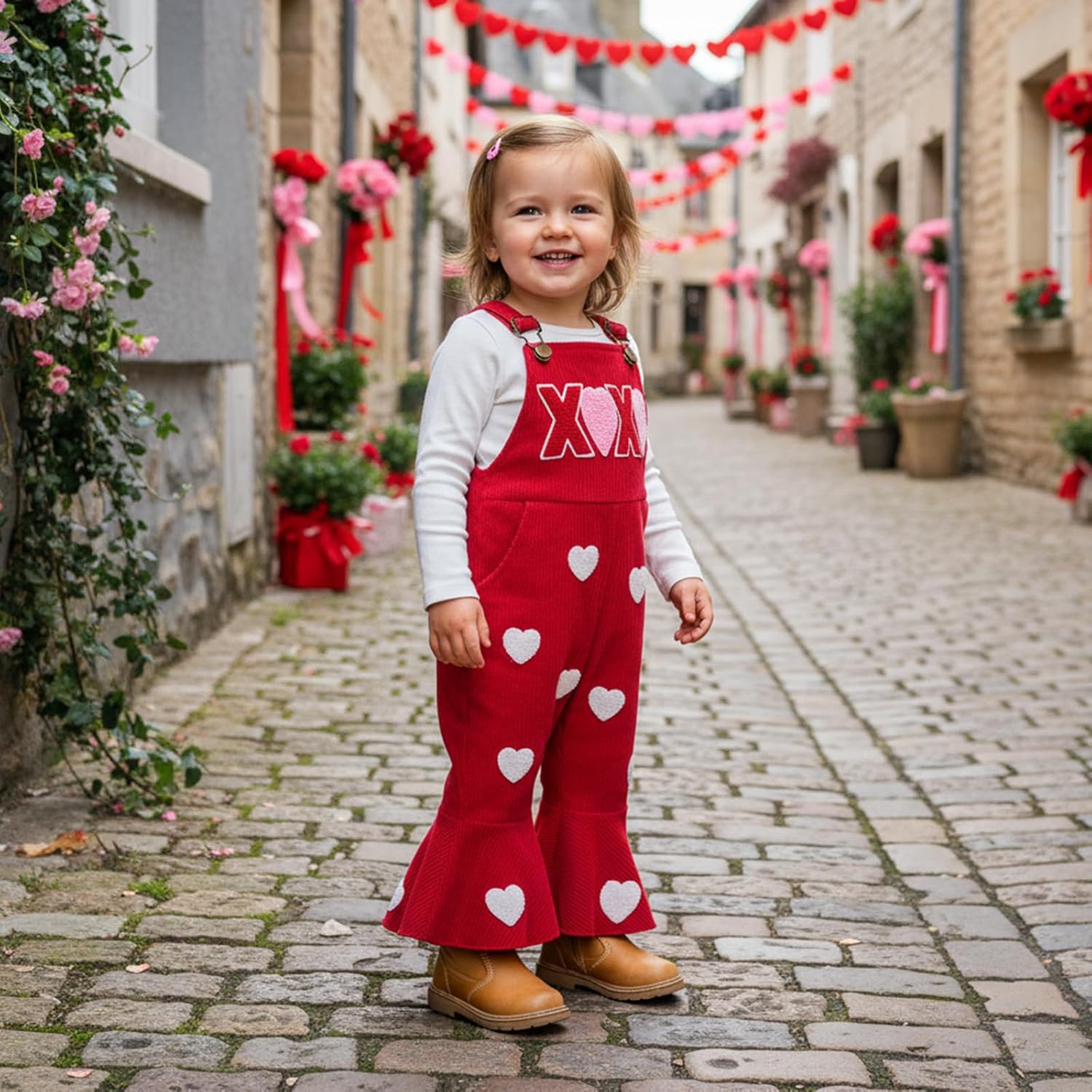 Rtnnsbbfcm Toddler Baby Girl Easter Outfit Bunny Overalls Bell Bottoms Rabit Romper Jumpsuit 0-5 Years Old Clothes